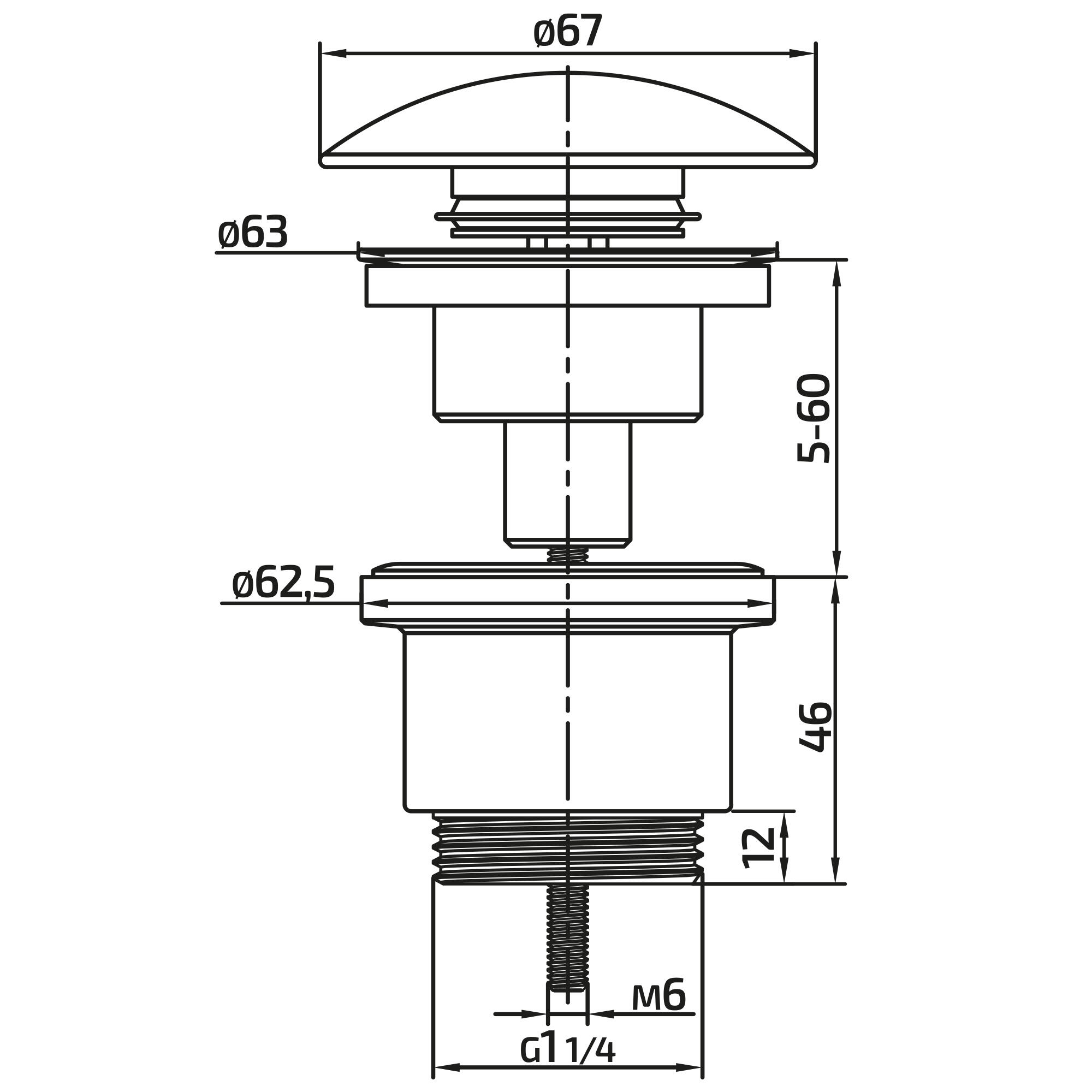 Válvula desagüe  BASINS de cerámica blanca - 2