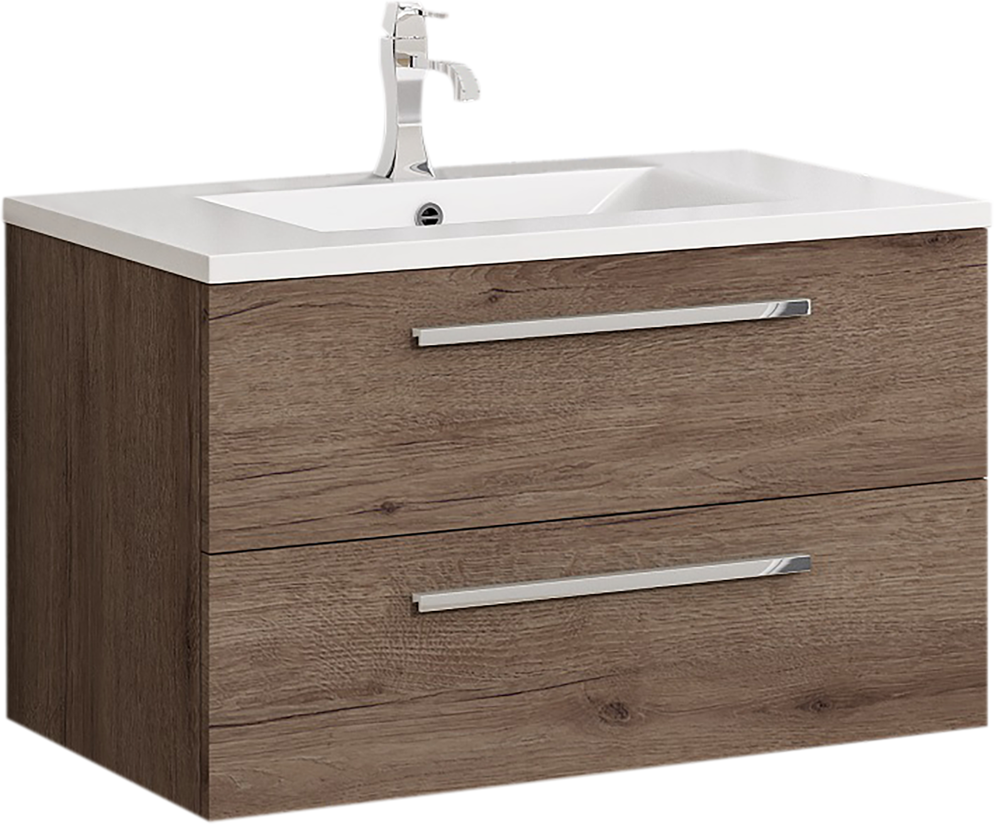 Mueble de baño madrid roble oscuro 80x45 cm