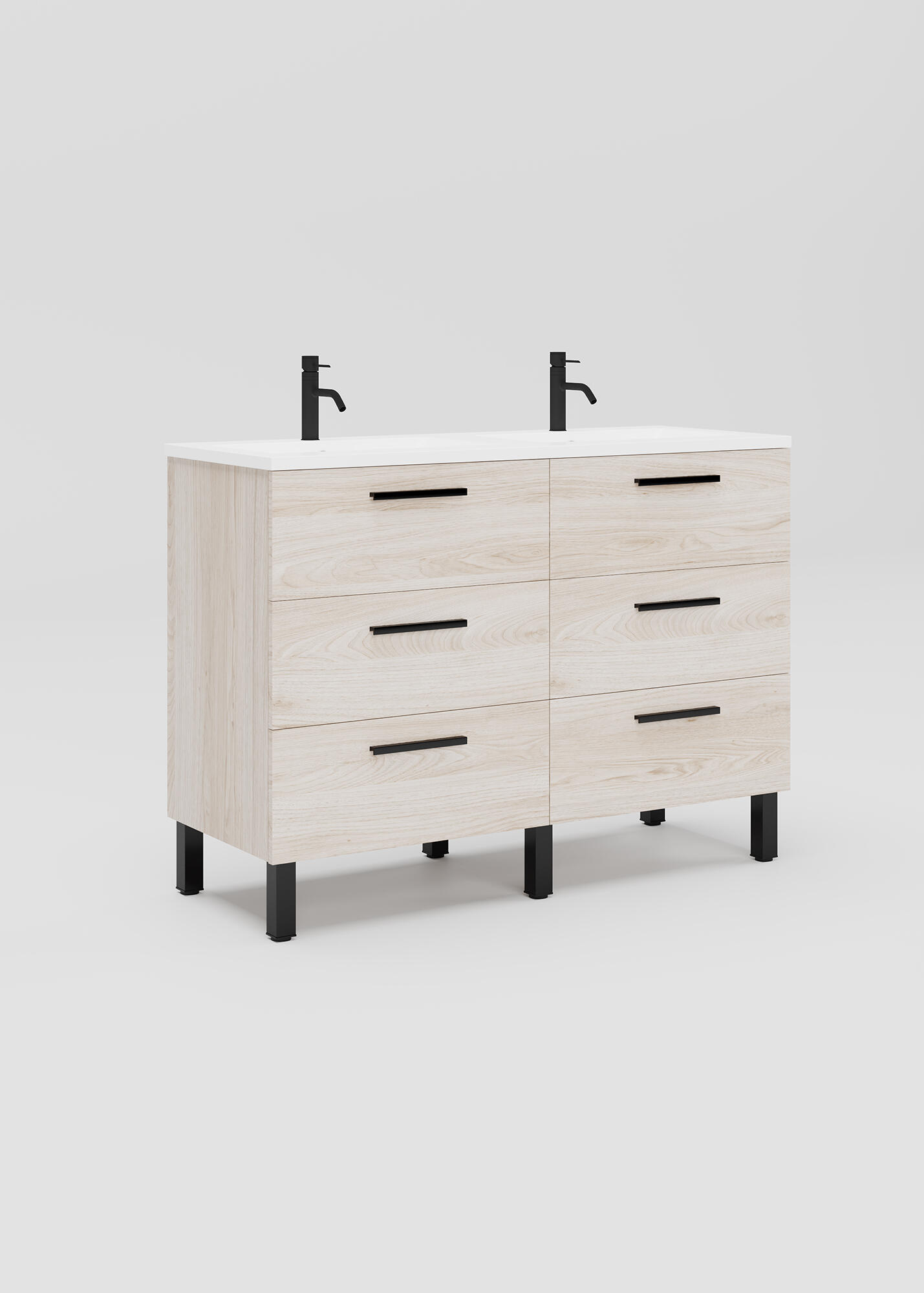 Mueble de baño Madrid marrón 120x45 cm (lavabo no incluido) - 2