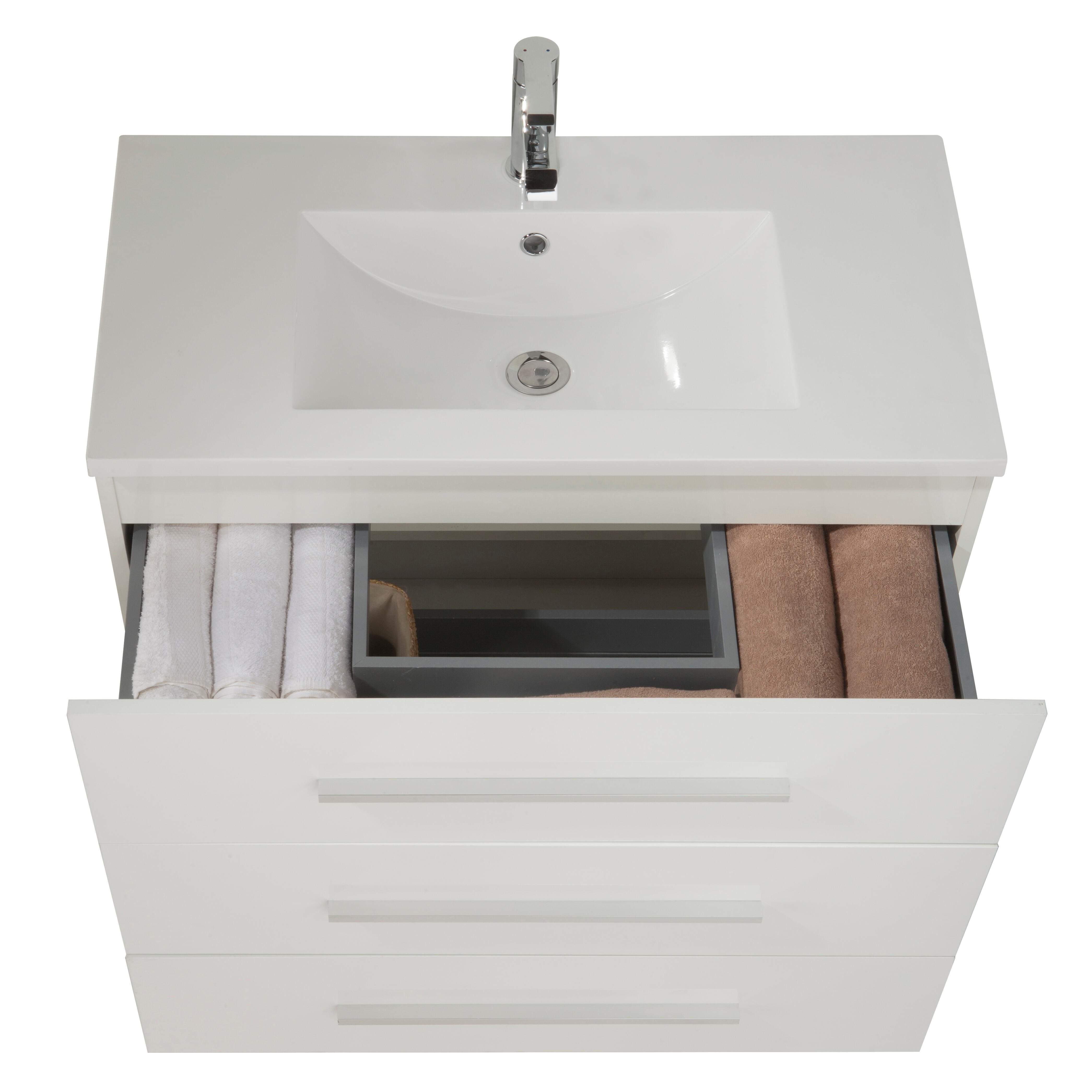 Mueble de baño Madrid blanco 100x45 cm (lavabo no incluido) - 5