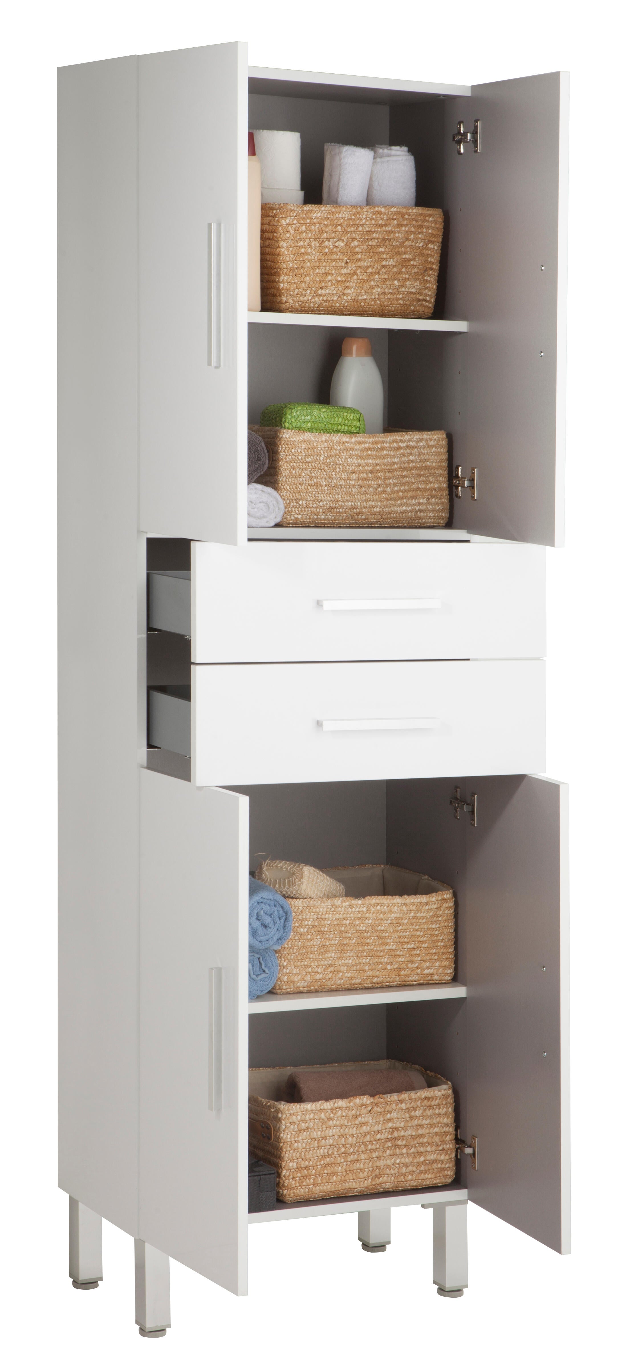 Columna de baño Madrid blanco 60x185x30.5 cm - 6