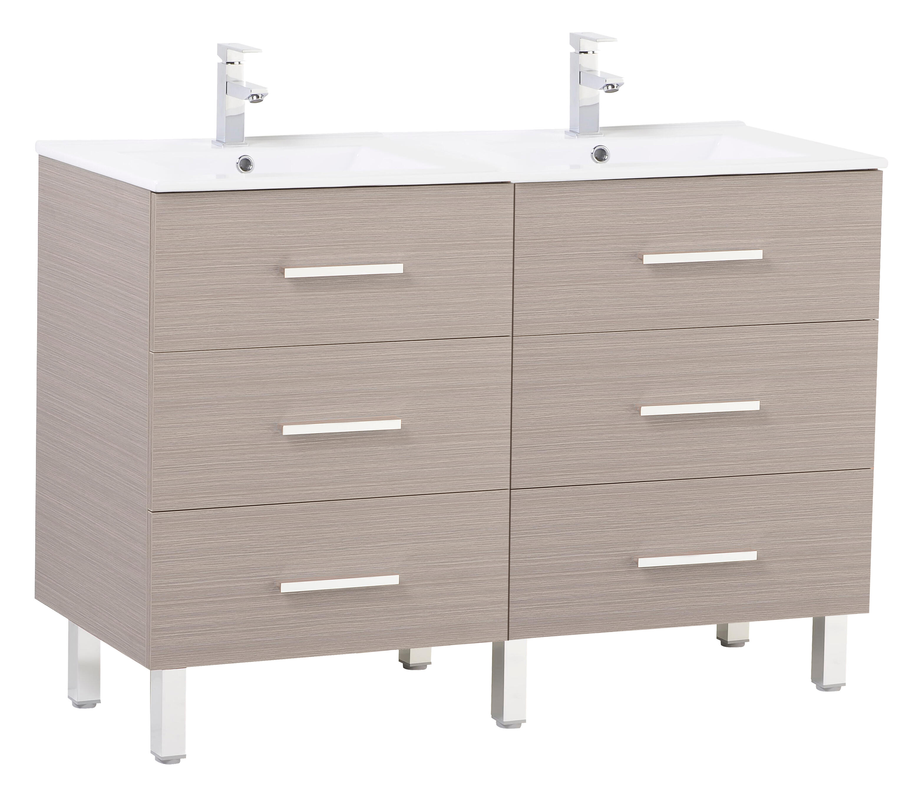 Mueble de baño madrid roble gris 120x45 cm