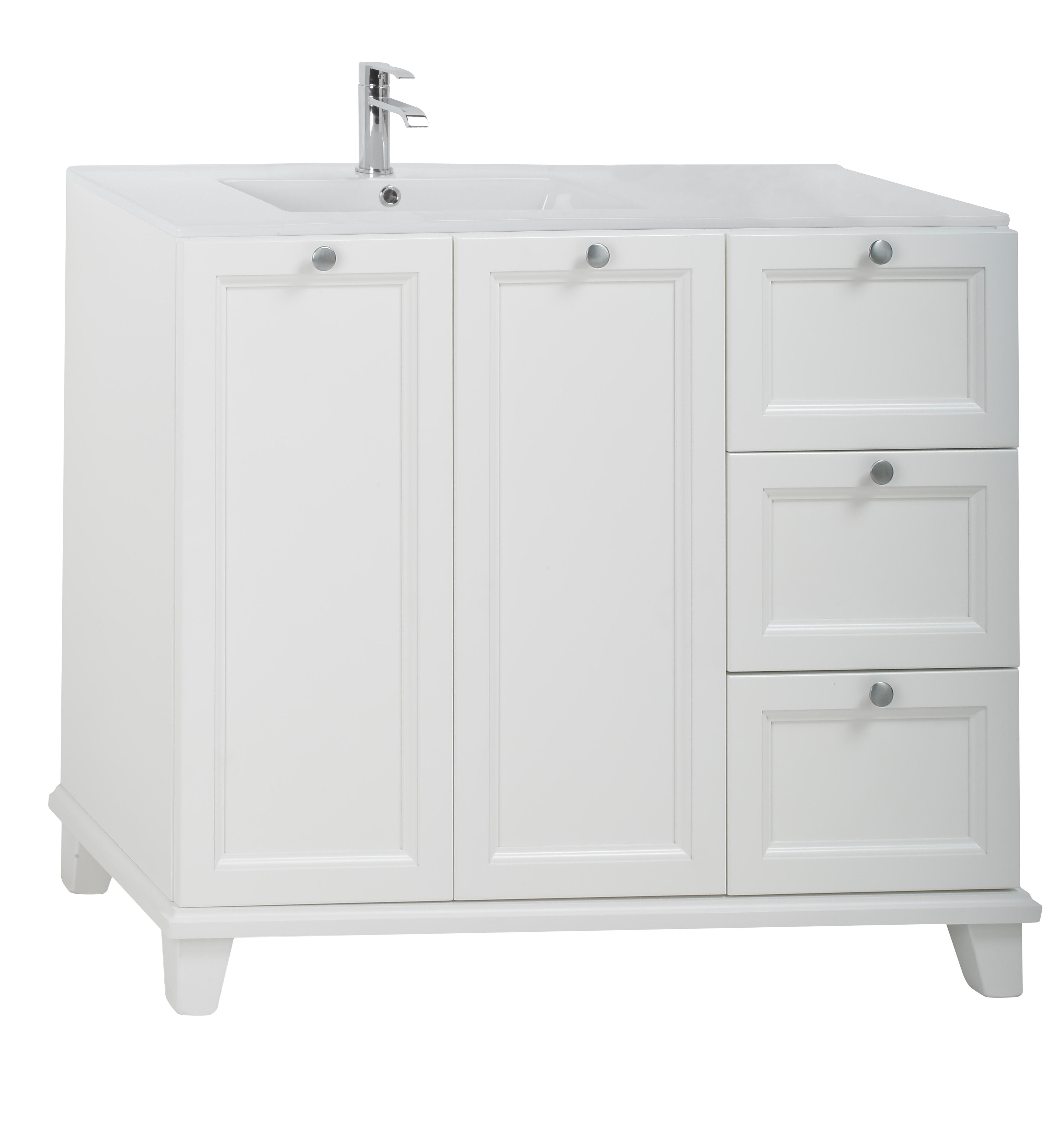 Mueble de baño unike blanco 105x45 cm (lavabo no incluido)