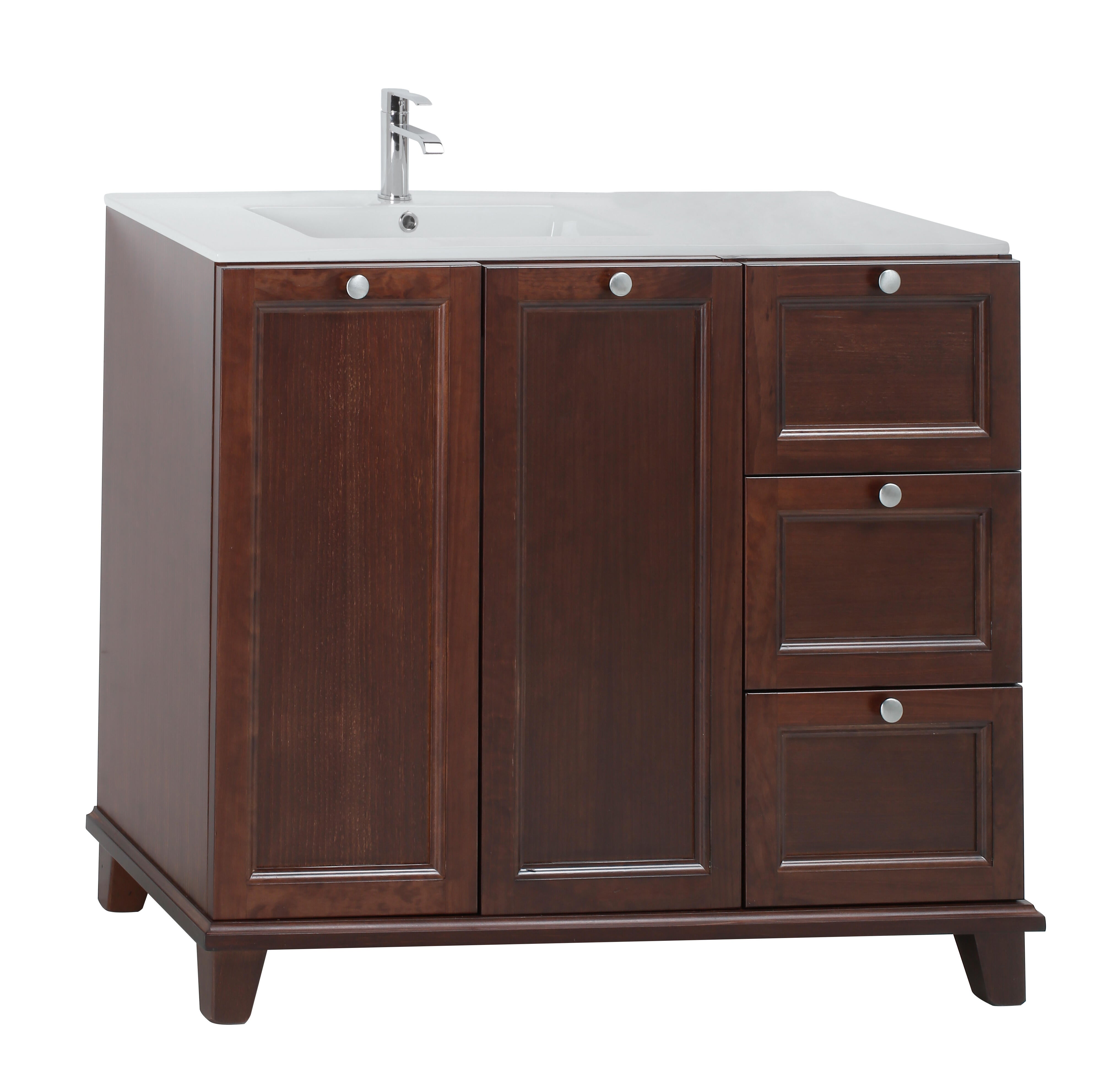 Mueble de baño unike nogal 105x45 cm (lavabo no incluido)