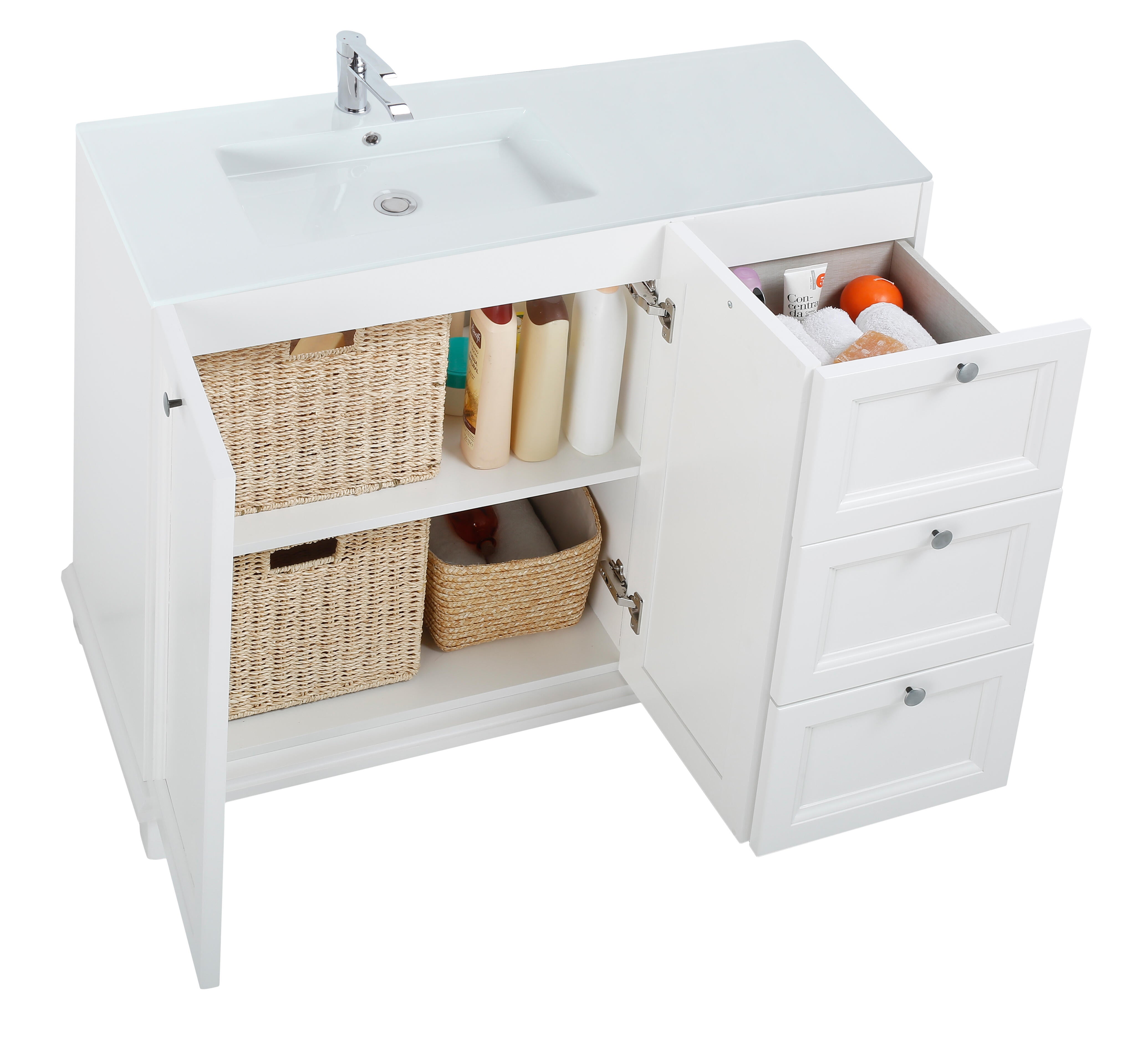 Mueble de baño Unike blanco 105x45 cm (lavabo no incluido) - 3