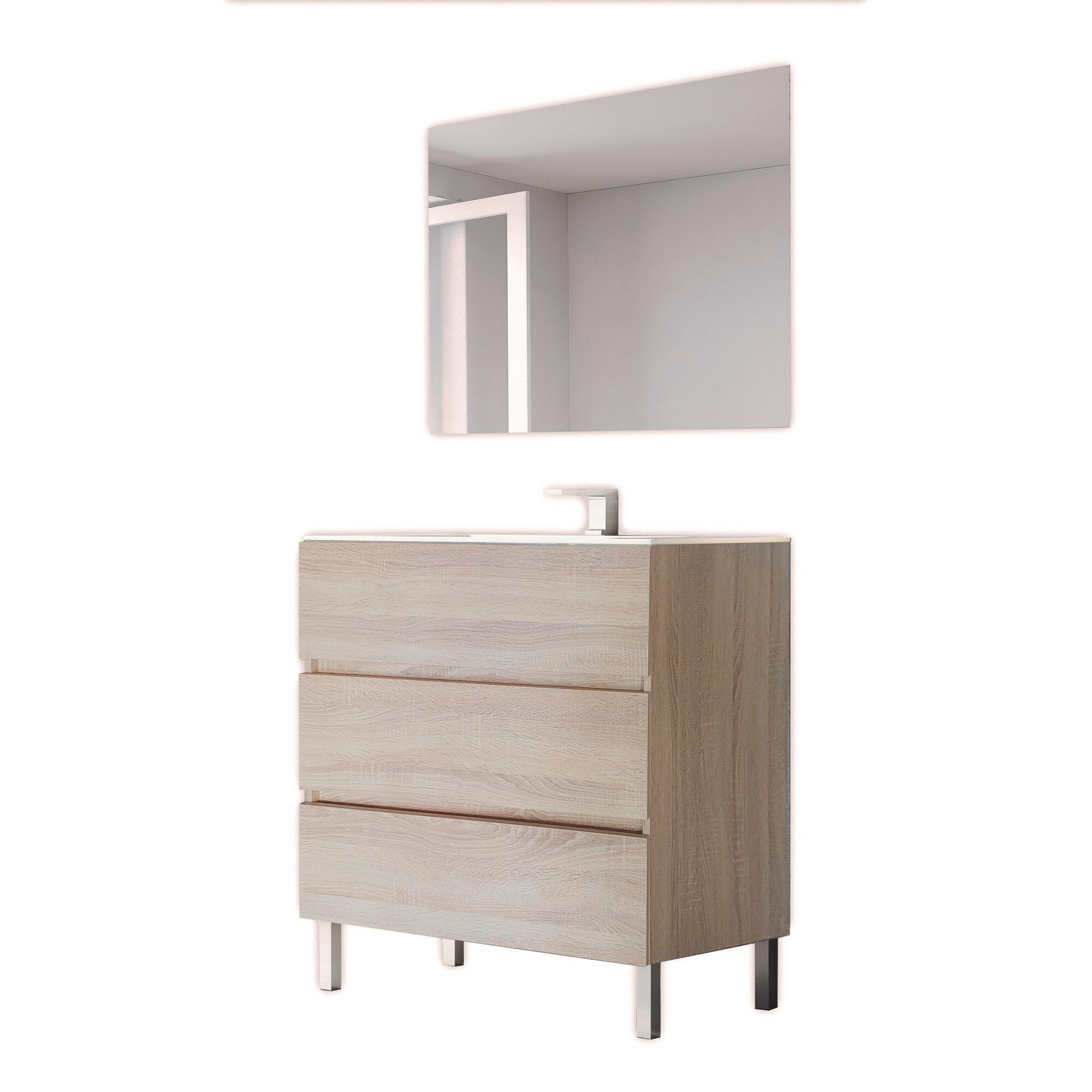 Mueble de baño con lavabo y espejo Comoro 70x45 cm - 2