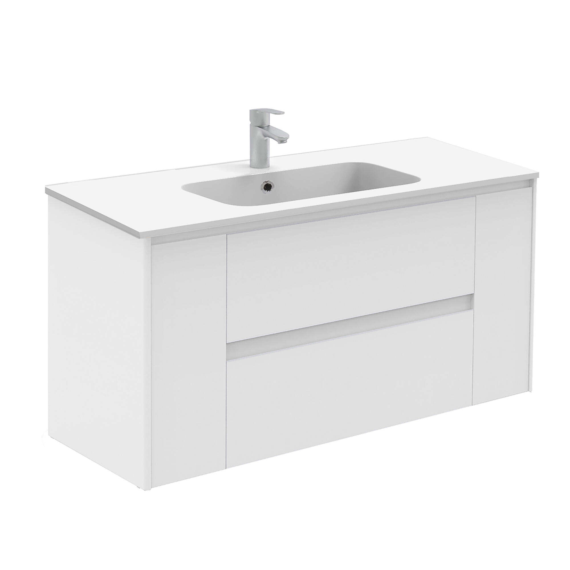 Mueble de baño con lavabo alfa blanco mate 120x45 cm