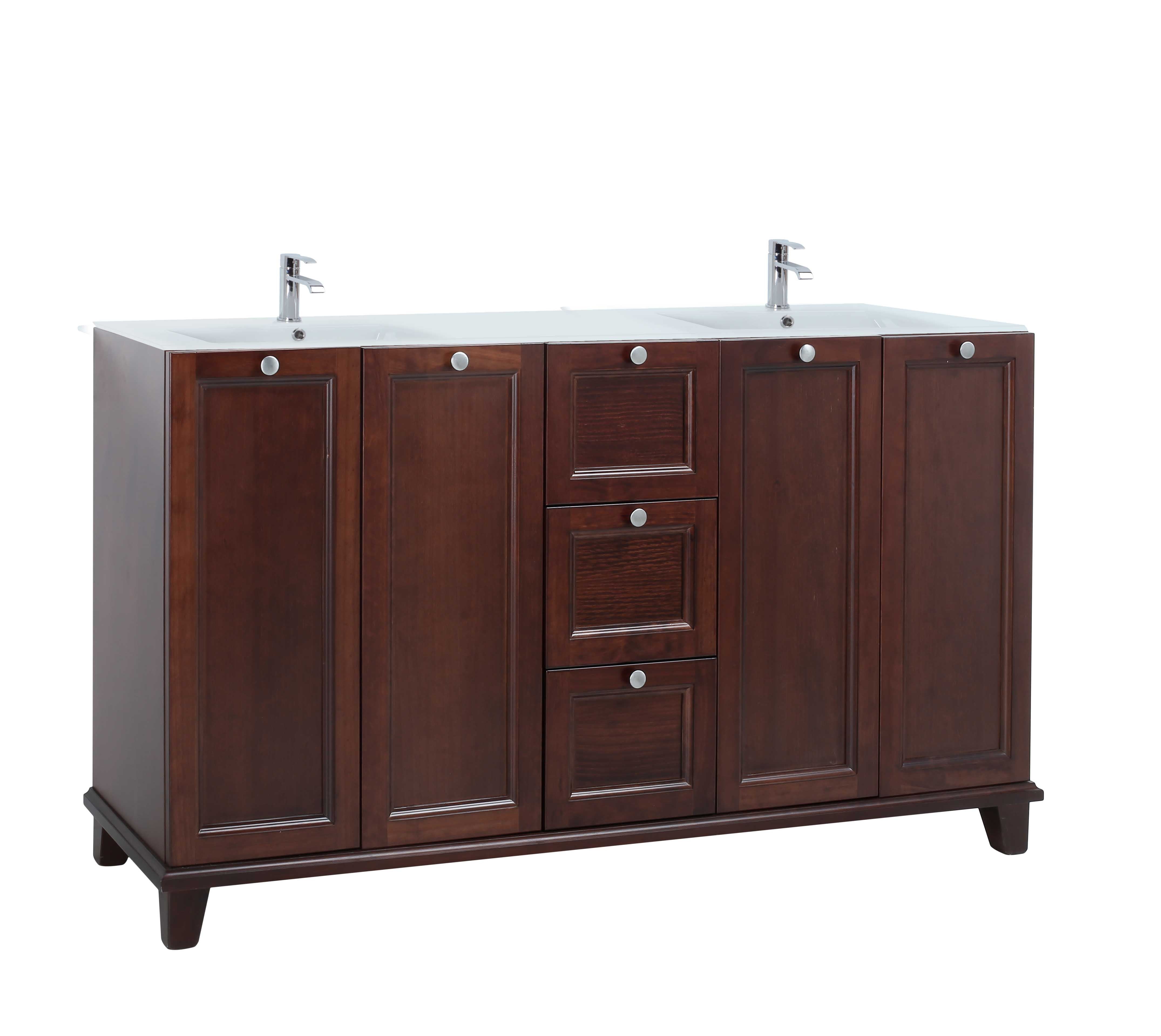 Mueble de baño unike nogal 155x45 cm