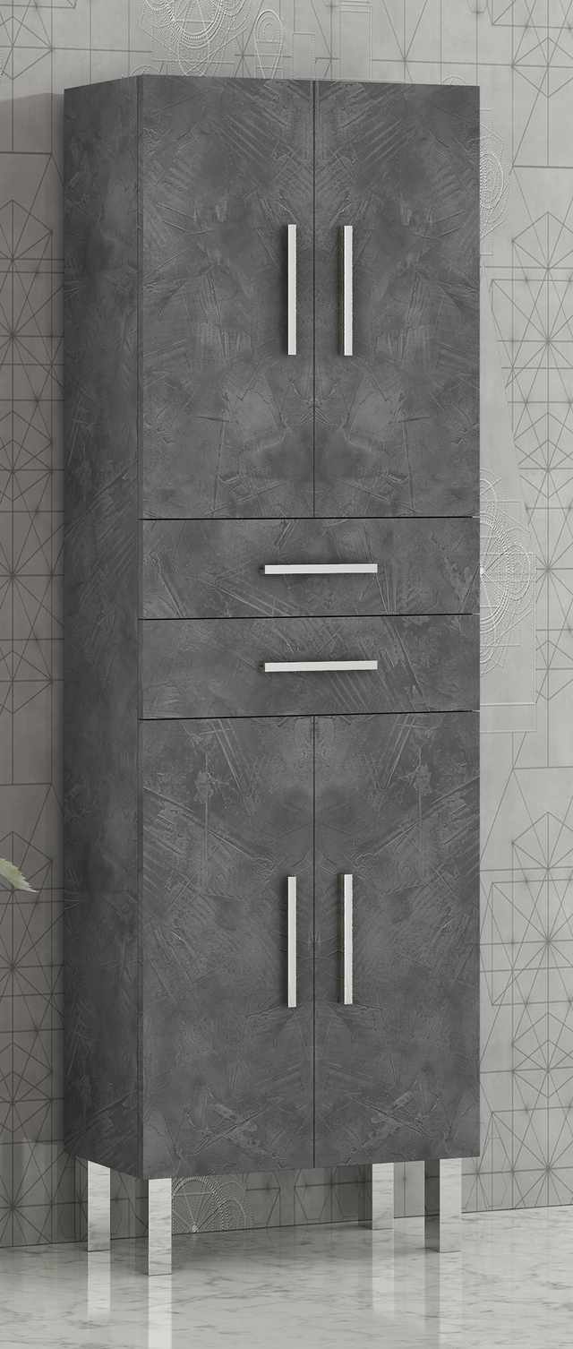 Columna de baño Madrid grafito 60x185x30 cm