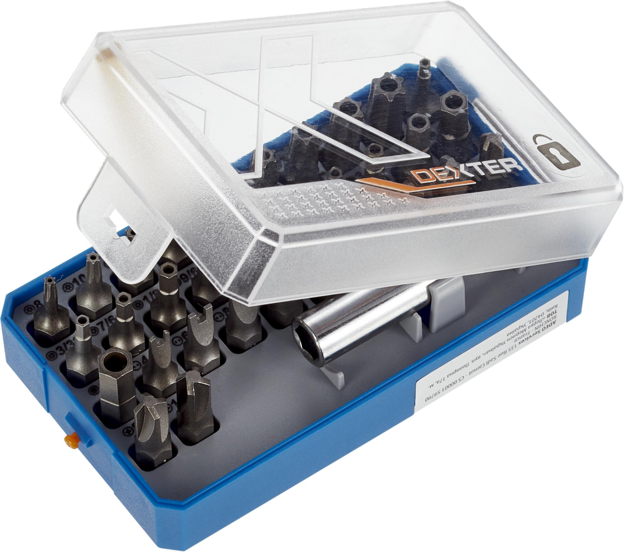 Juego de punta de atornillar de acero dexter para hasta 25 mm