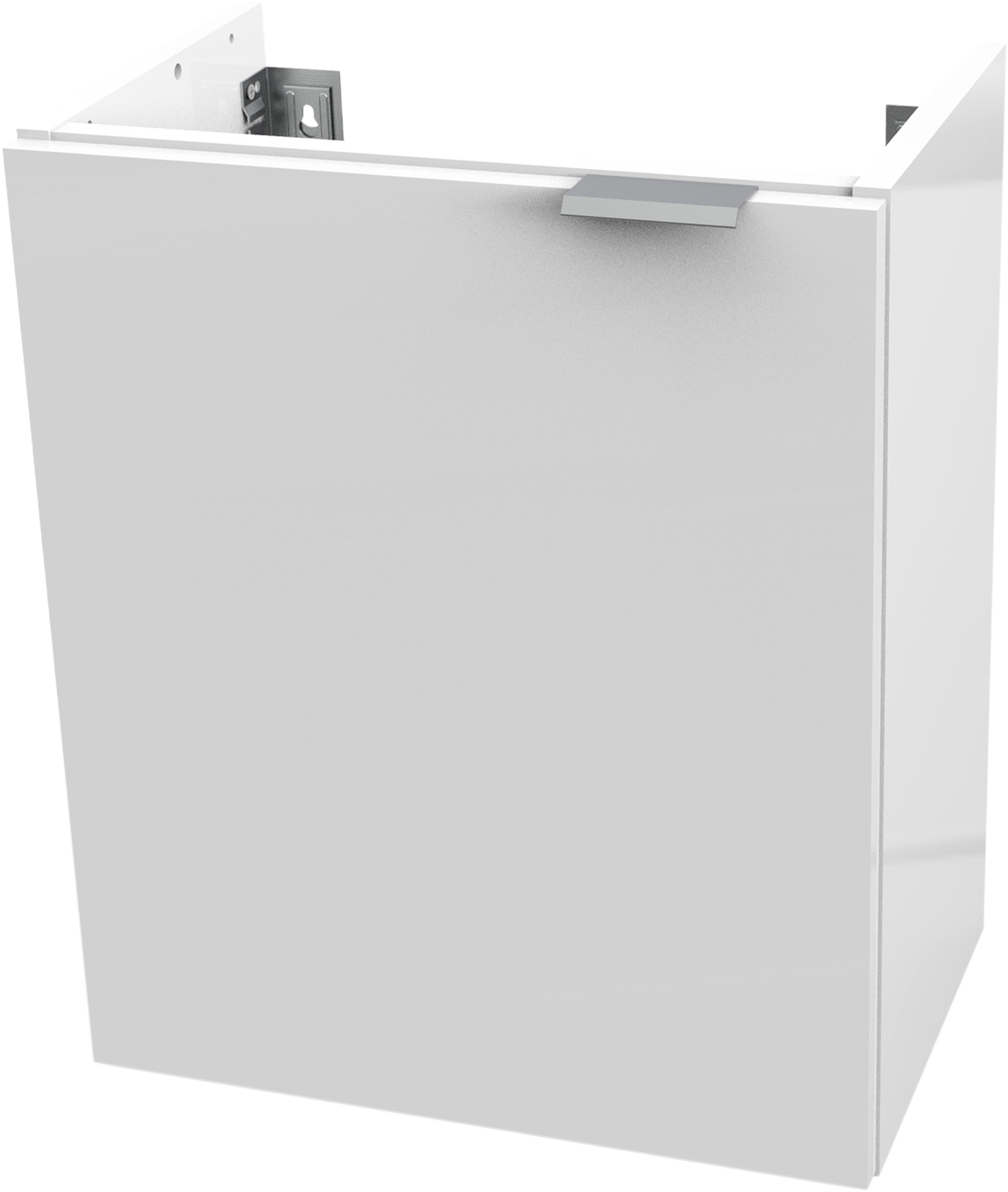 Móvel de casa de banho suspenso 1 porta 40x26x49 cm branco brilhante Sensea Essential - 18