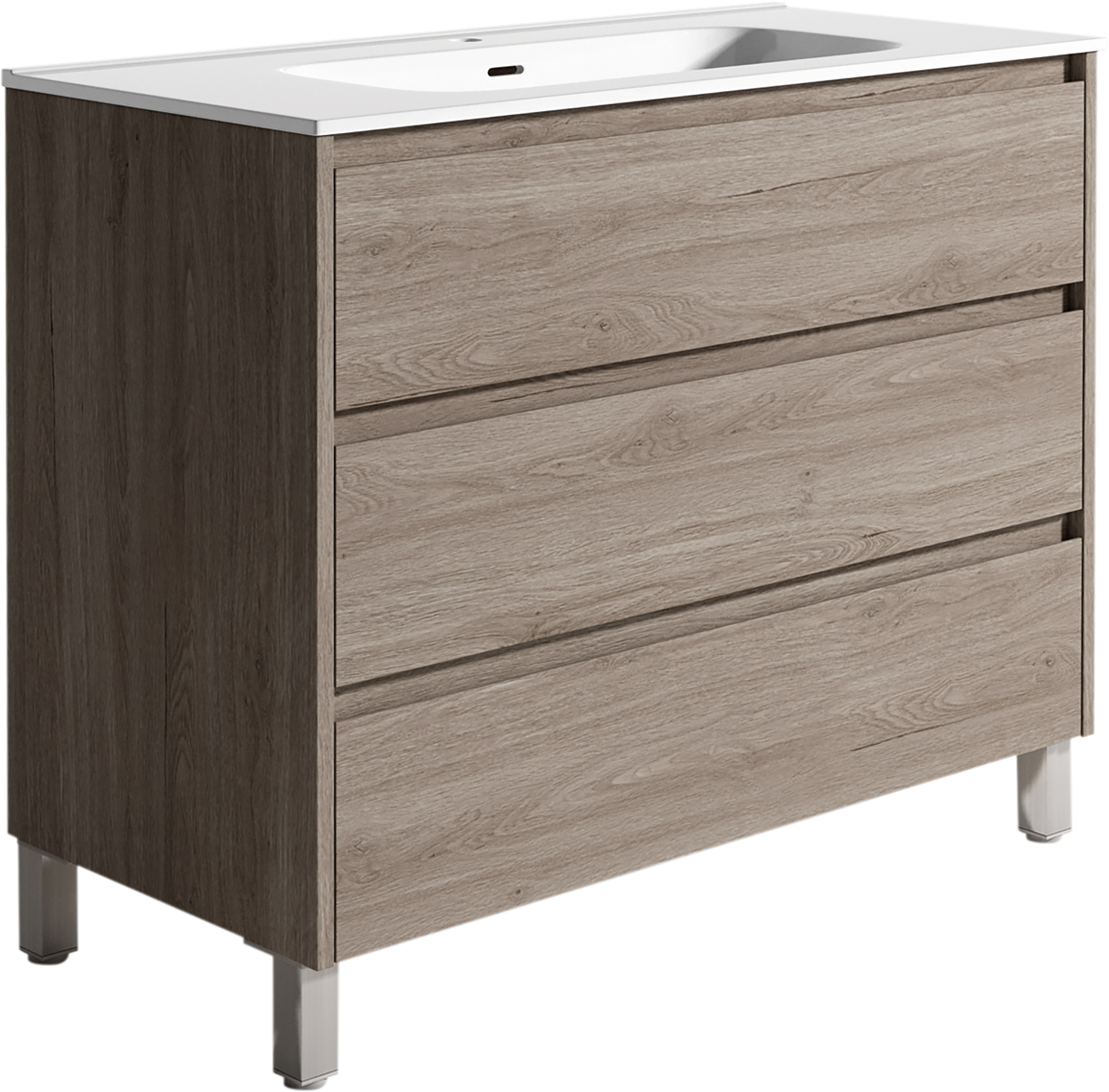 Mueble de baño moon roble gris 100x45 cm