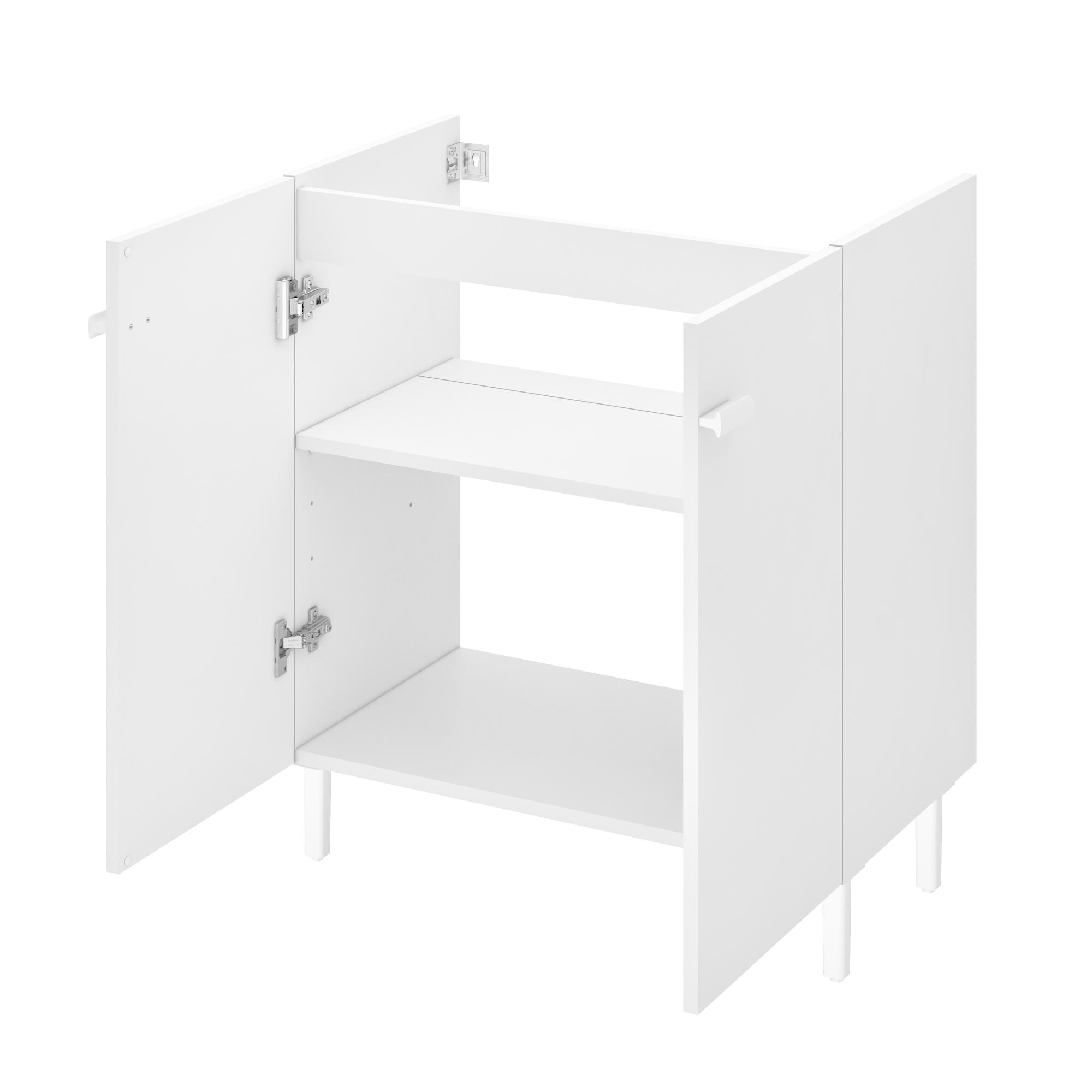 Móvel de casa de banho 70x40x70 cm 2 portas branco mate Sensea Easy - 17