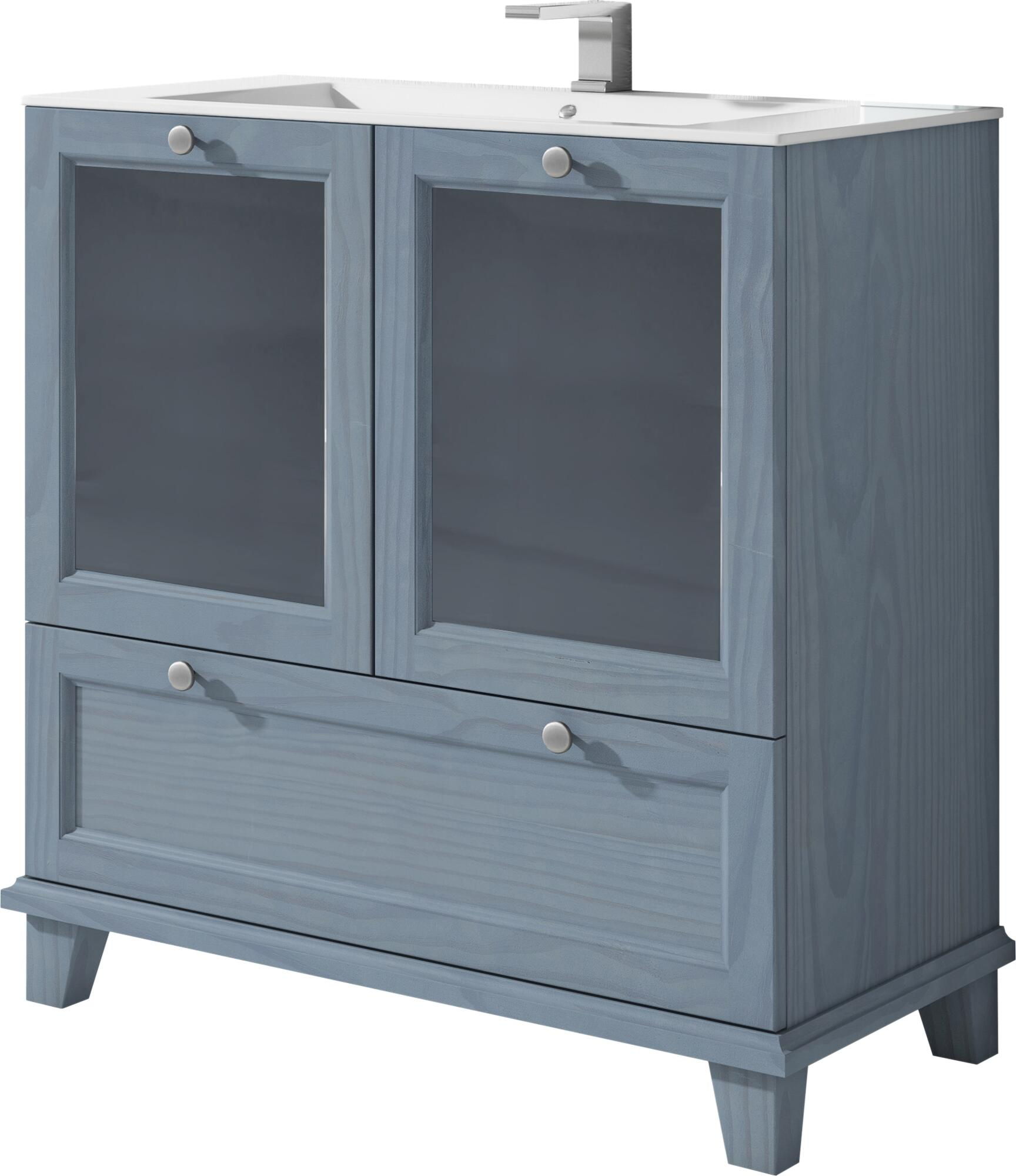 Mueble de baño unike azul 80x45 cm