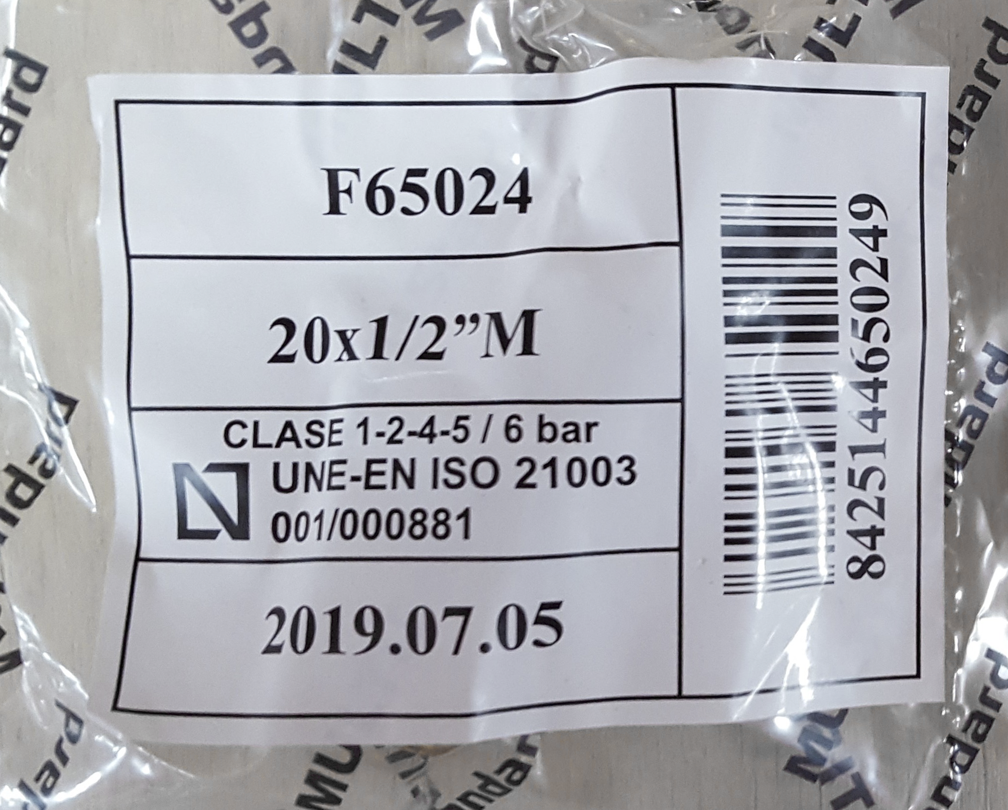 Enlace Press multicapa Ø20 - M1/2