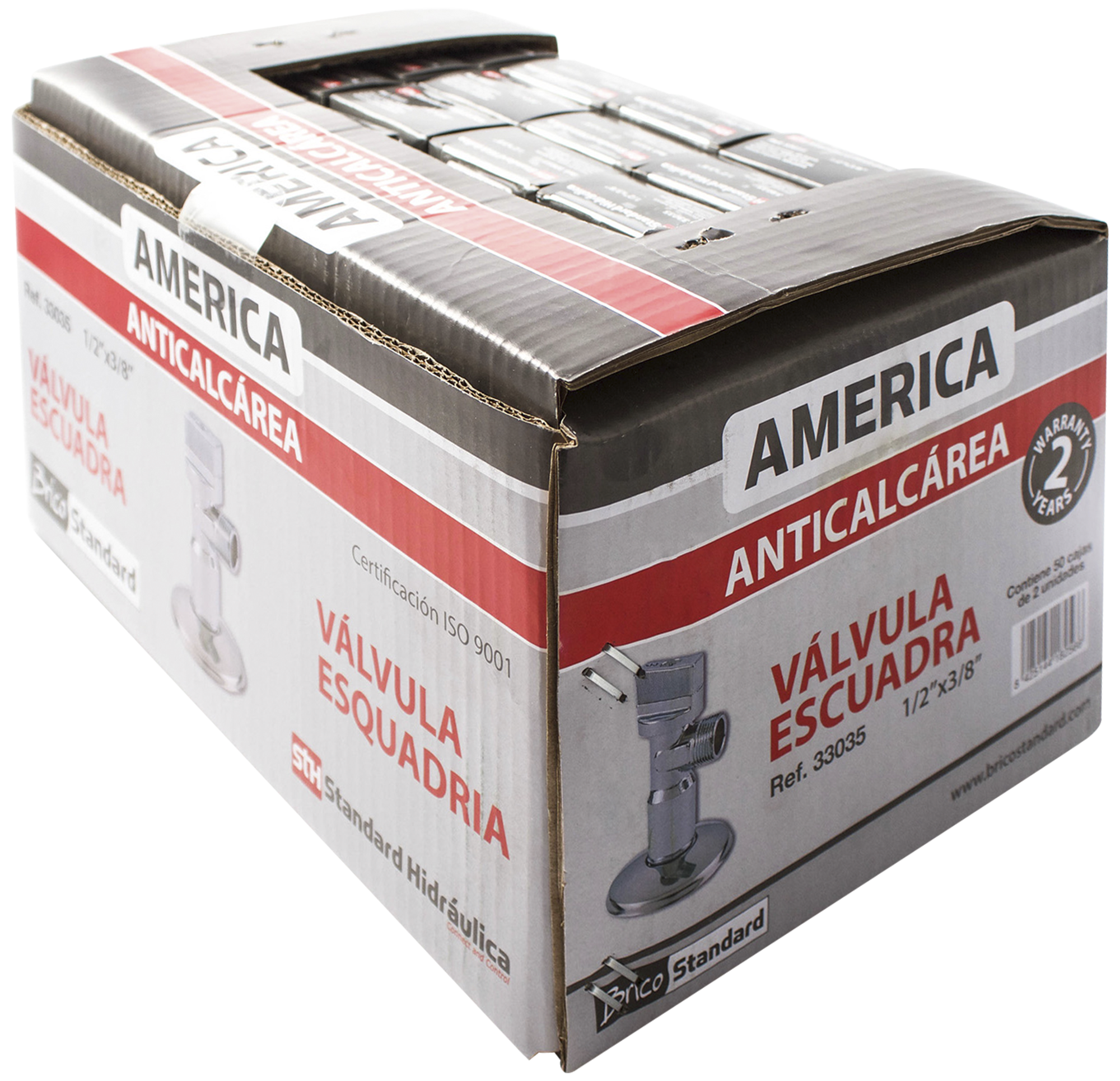 Llave escuadra america antical 1/2-3/8 2ud - 10