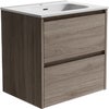 Mueble de baño Moon roble gris 60x48 cm (lavabo no incluido)