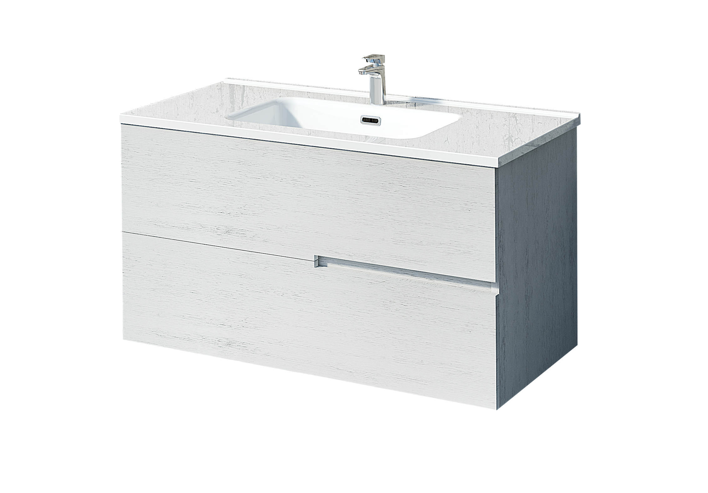 Mueble de baño alda roble gris 100x45 cm