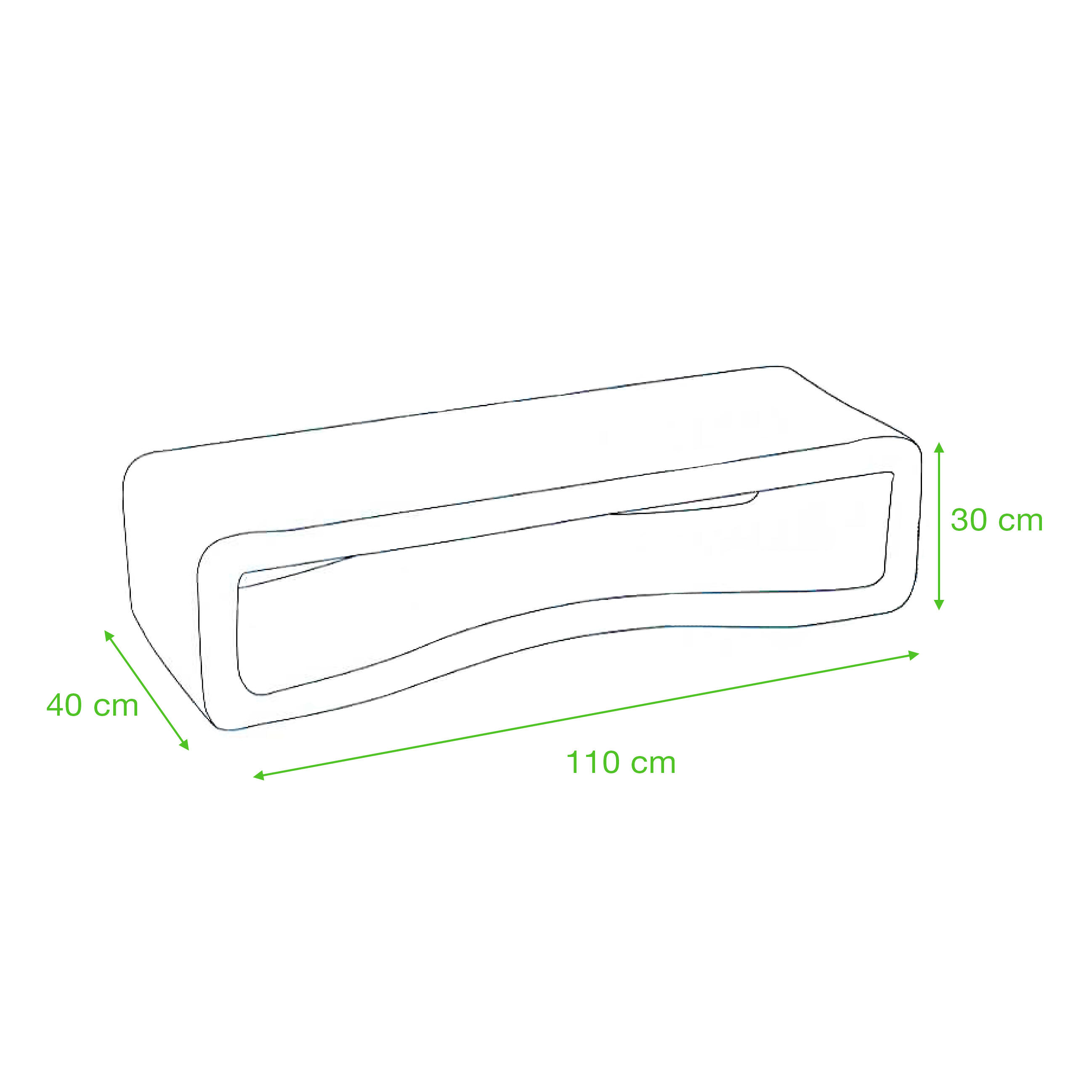 Móvel de casa de banho de 110x30x40cm Castanho - 7