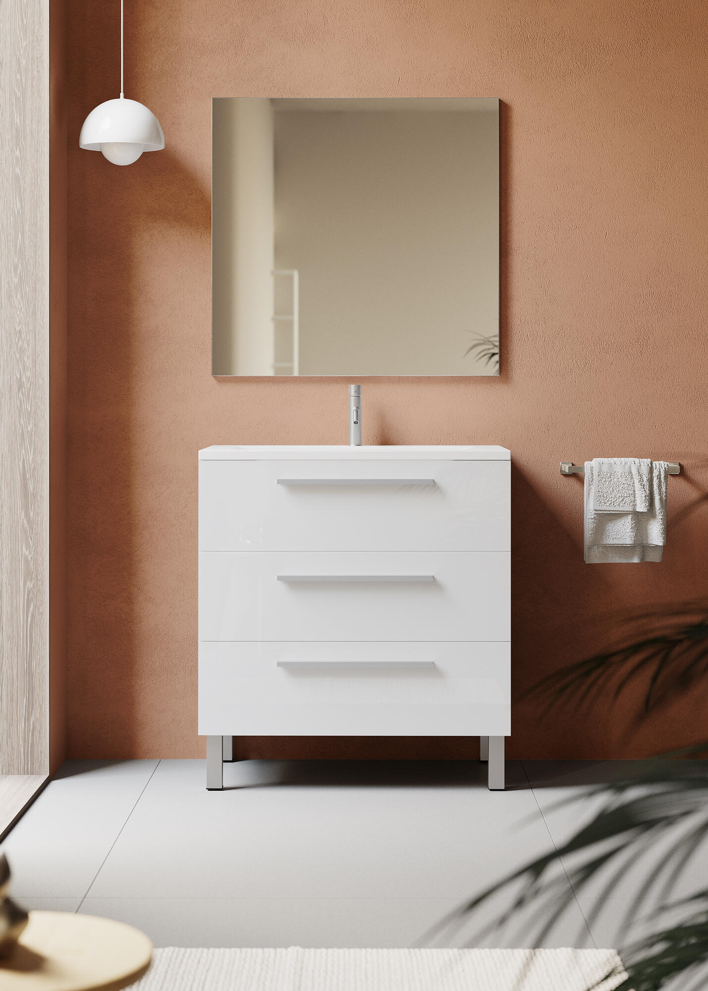 Mueble de baño Madrid blanco 80x45 cm (lavabo no incluido) - 8