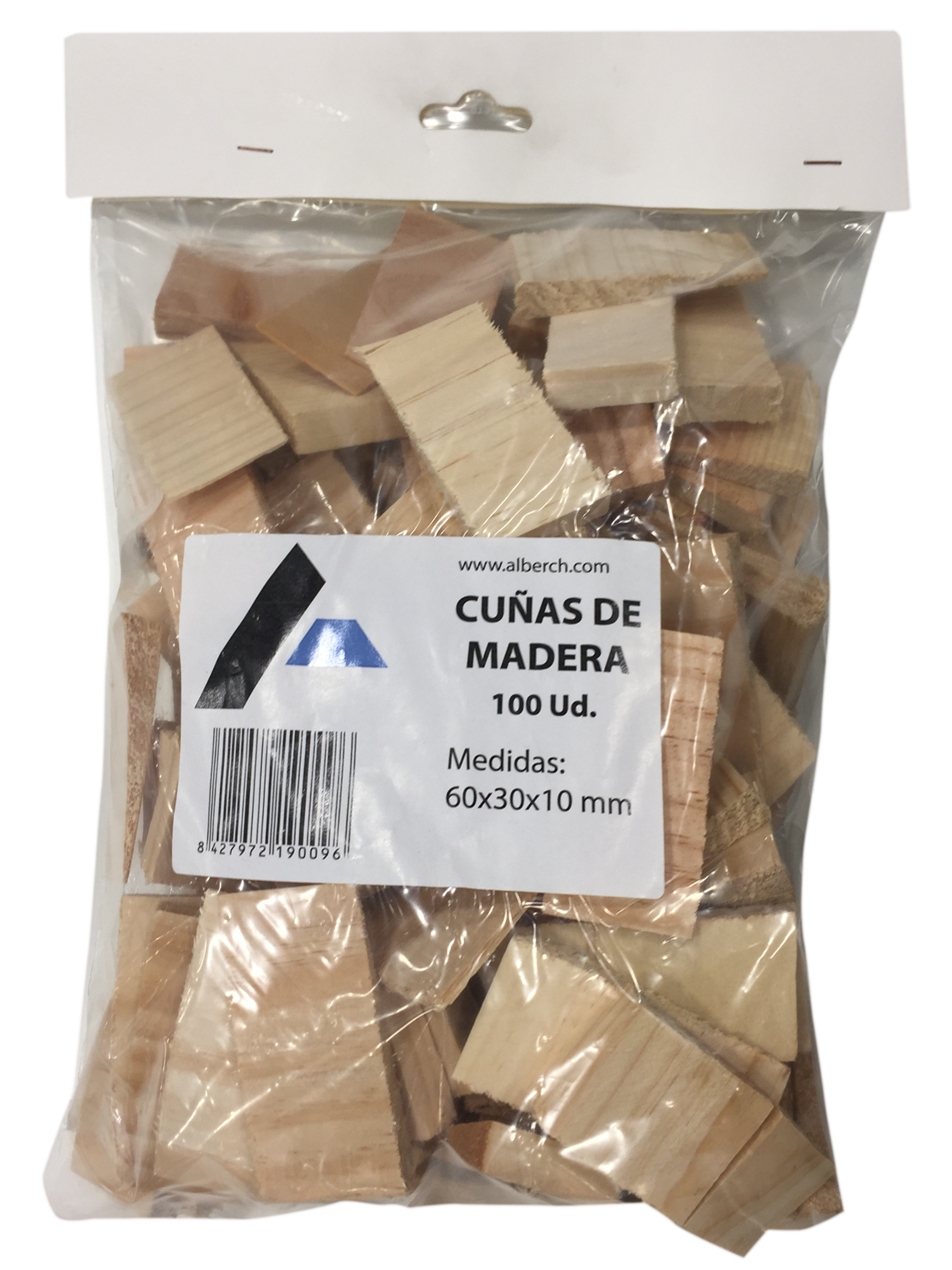Kit de 100 cuñas de madera de 10 mm de espesor