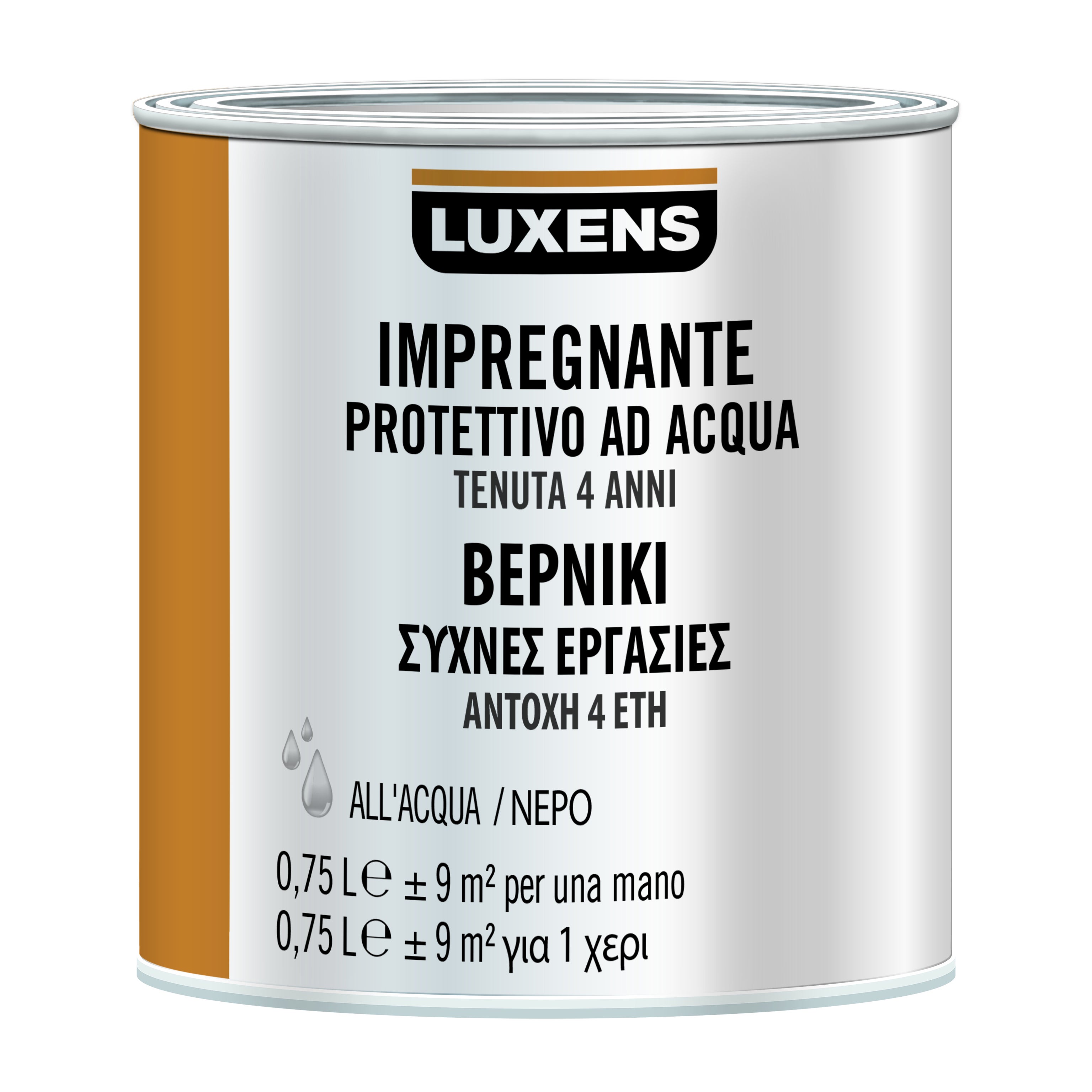 Impregnante per legno da esterno a base acqua LUXENS verde 0.75 lt, 4 anni di protezione. - 4