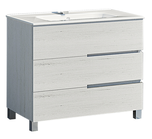 Mueble de baño Alda plata 90x45 cm (lavabo no incluido)