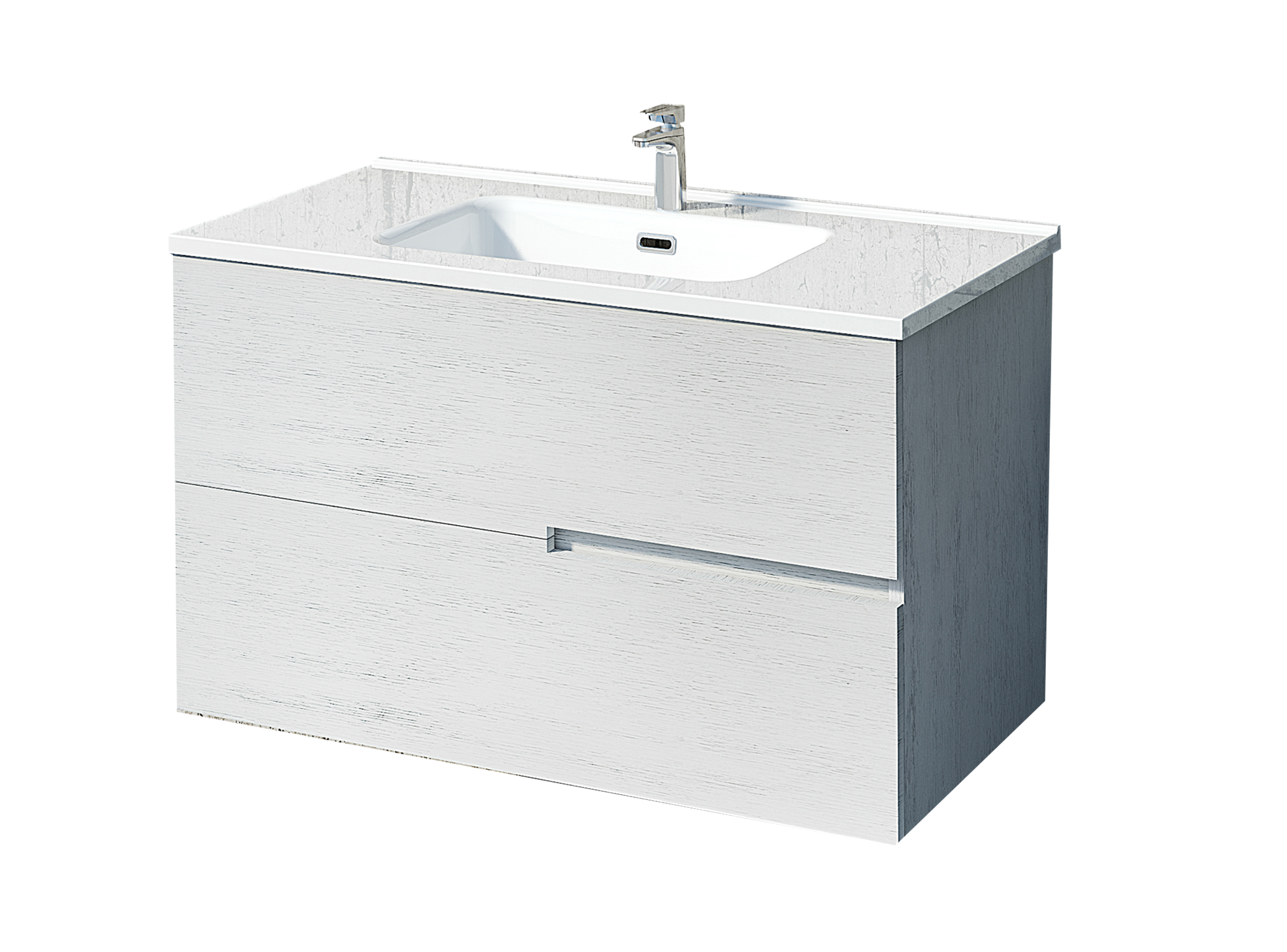 Mueble de baño alda roble gris 90x45 cm