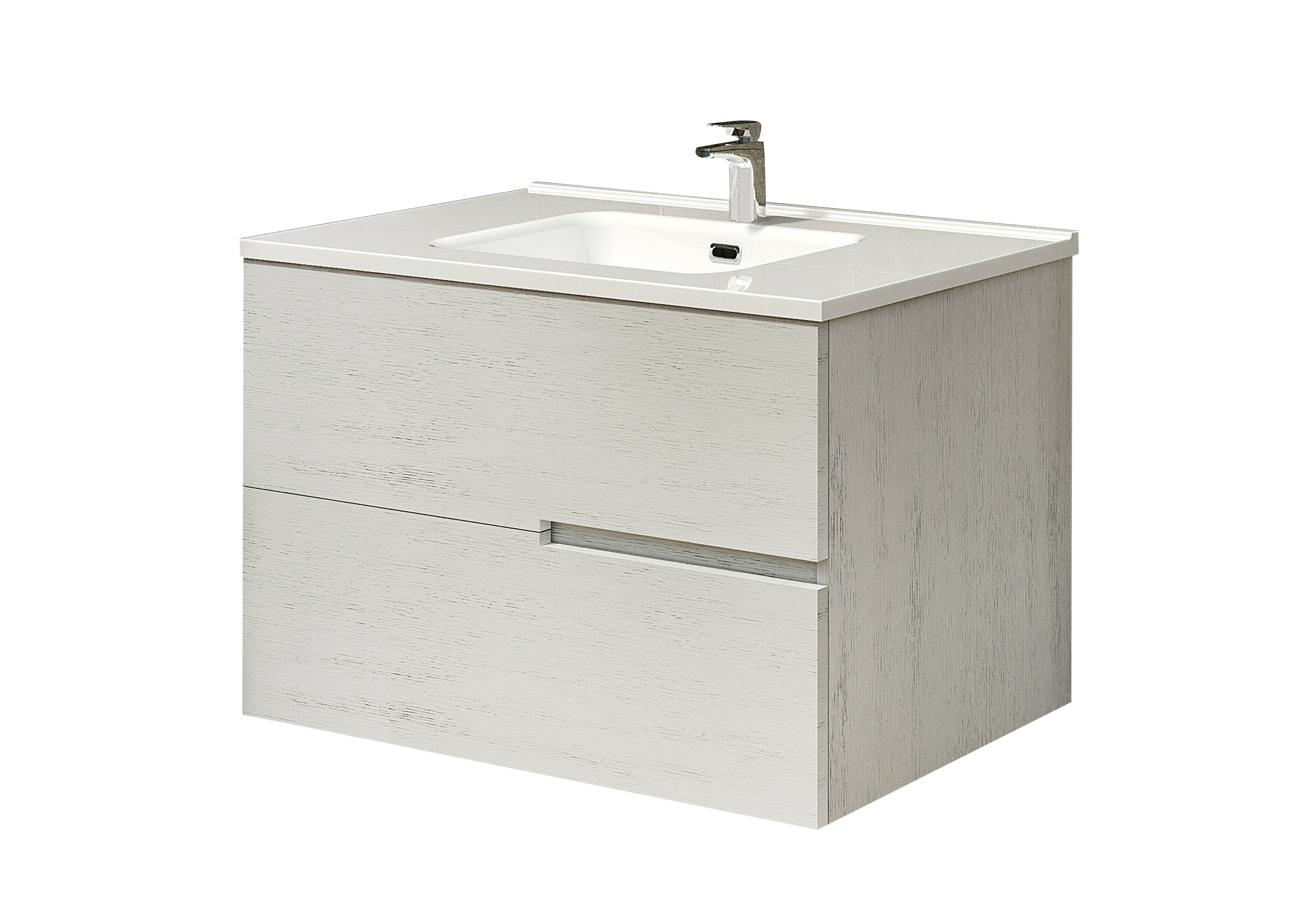 Mueble de baño alda roble gris 80x45 cm