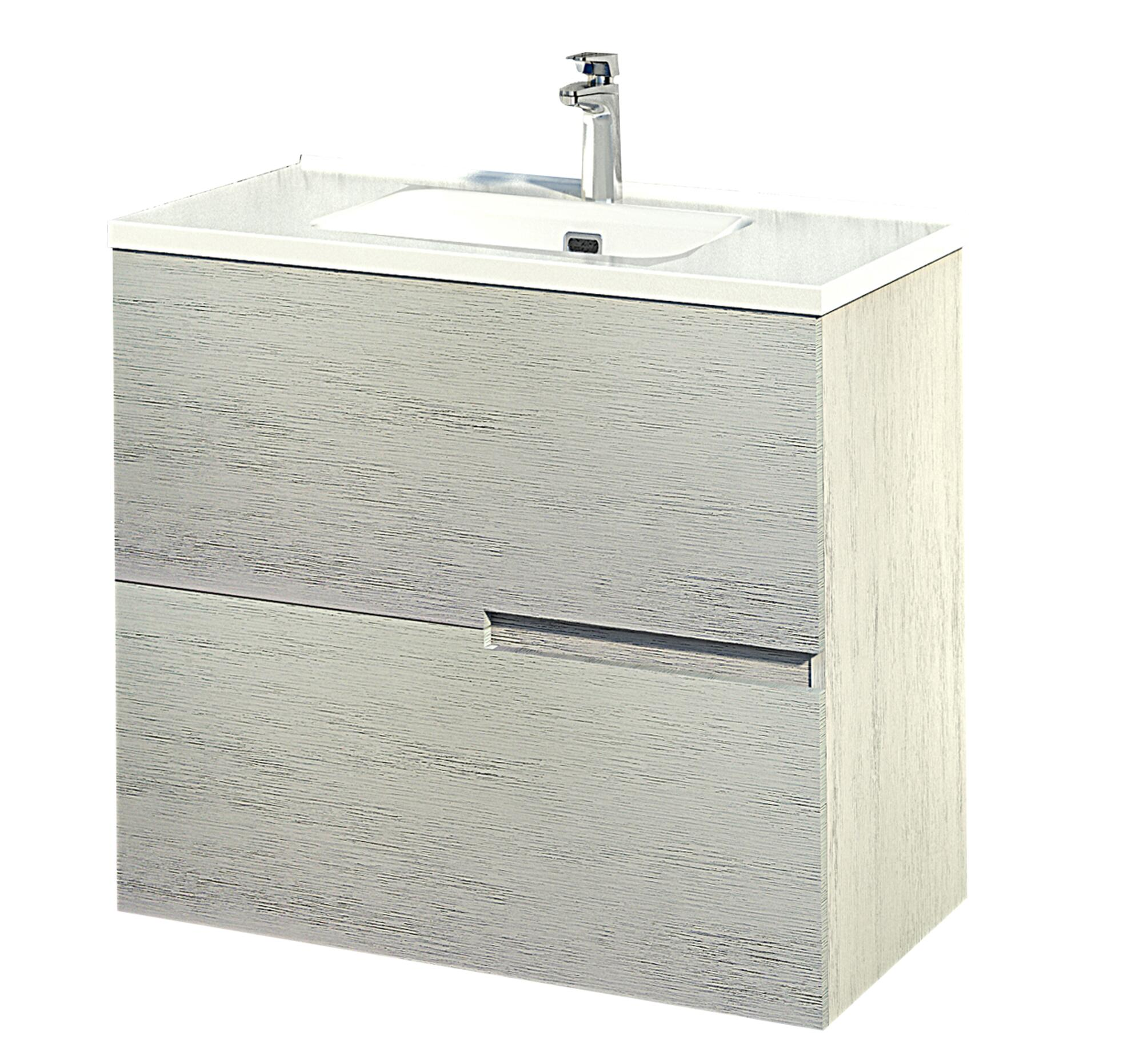 Mueble de baño alda roble gris 60x40 cm