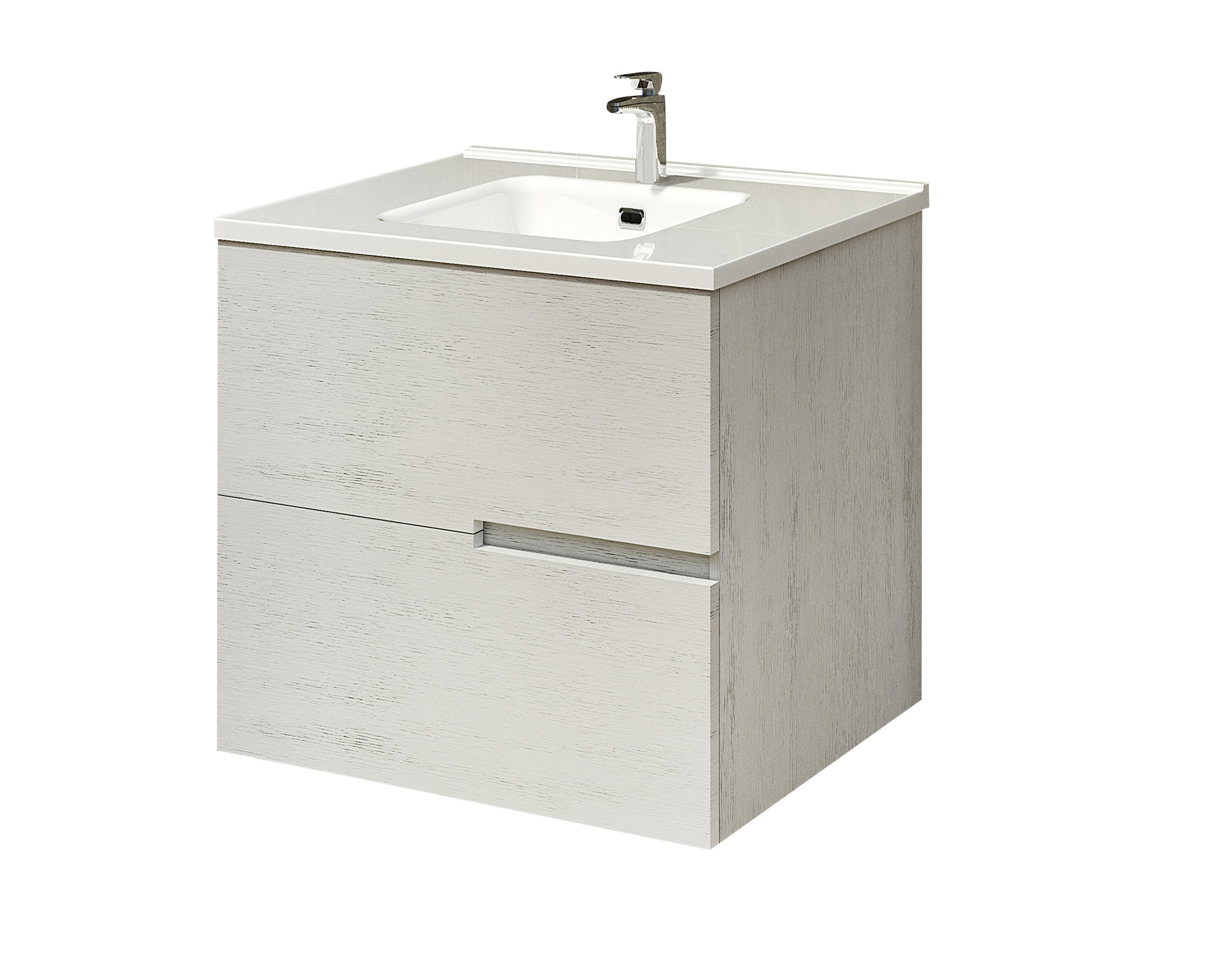 Mueble de baño alda roble gris 60x45 cm