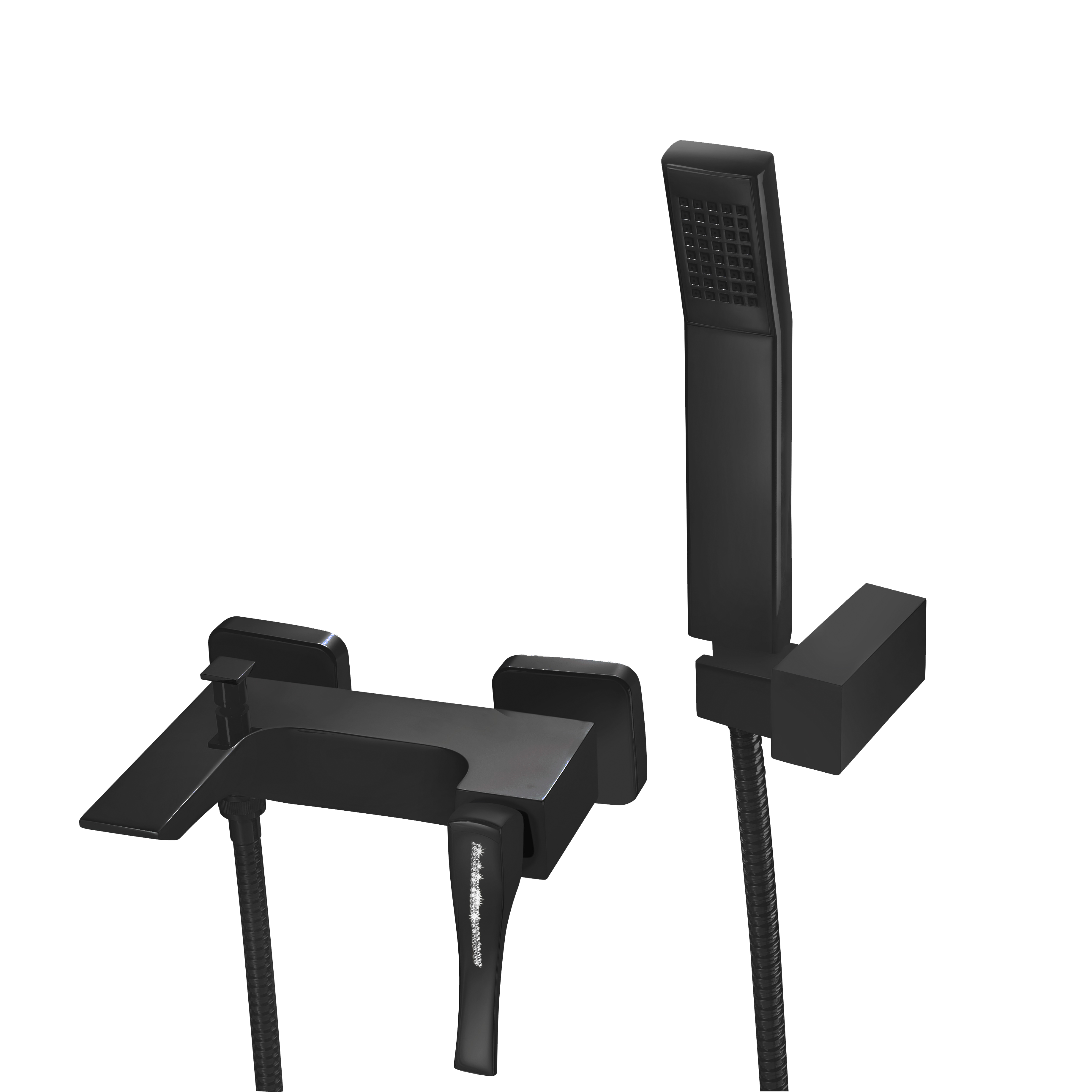 Grifo bañera monomando maier skip diamond negro