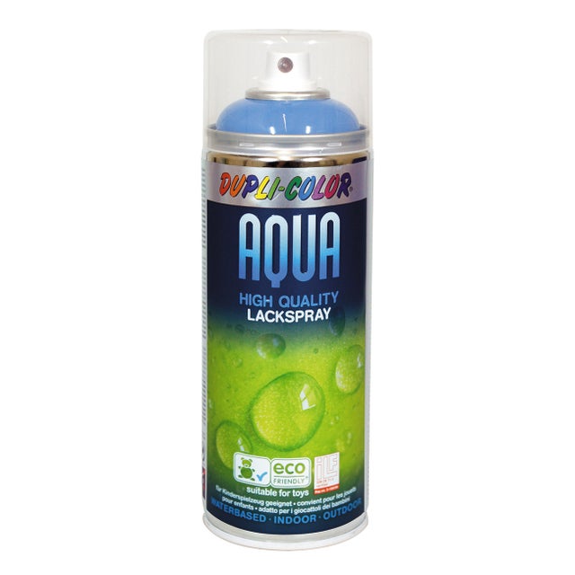 Smalto spray all'acqua DUPLI COLOR Aqua blu luce lucido 350 ml