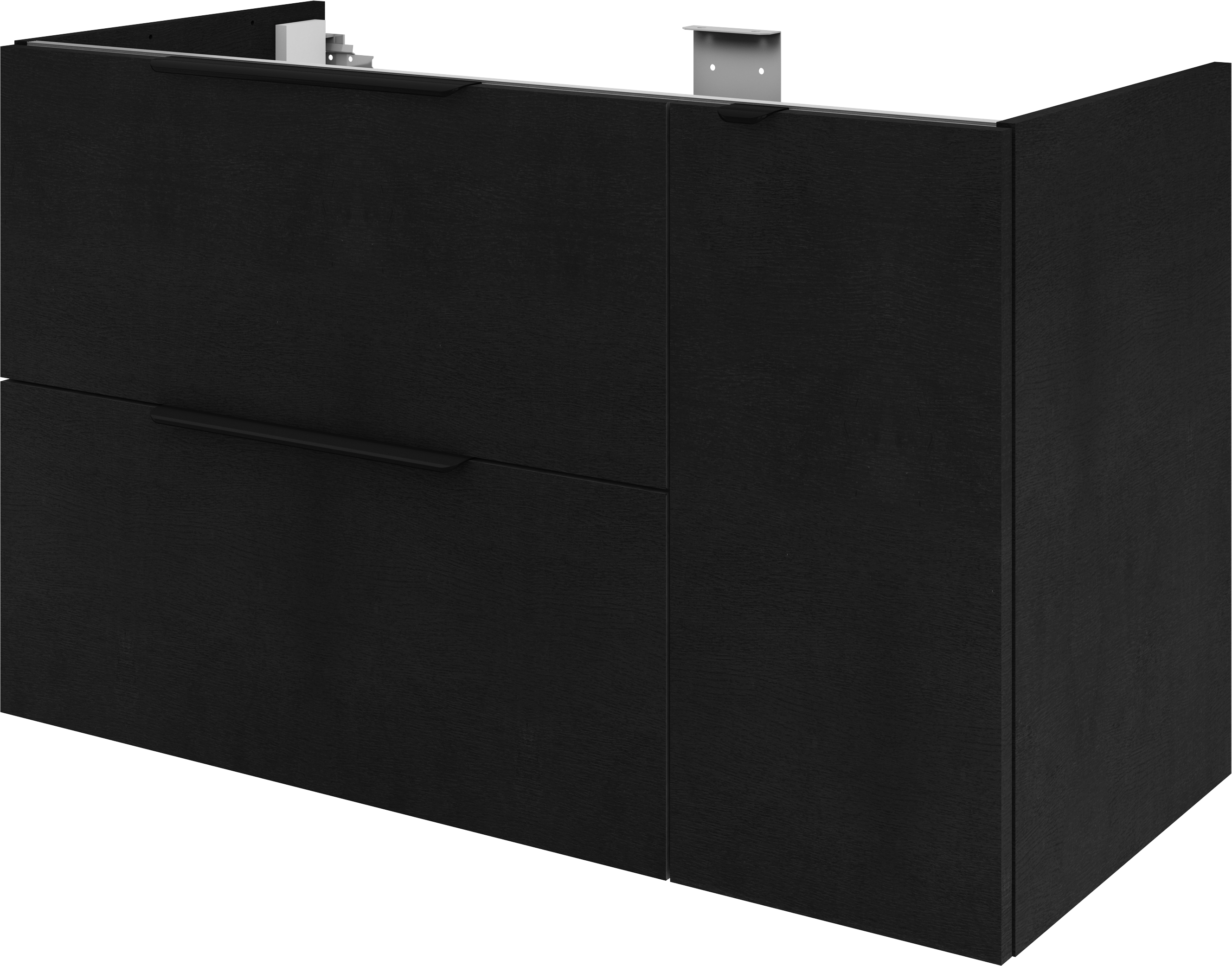 Mueble de baño neo efecto madera negra 105x48 cm