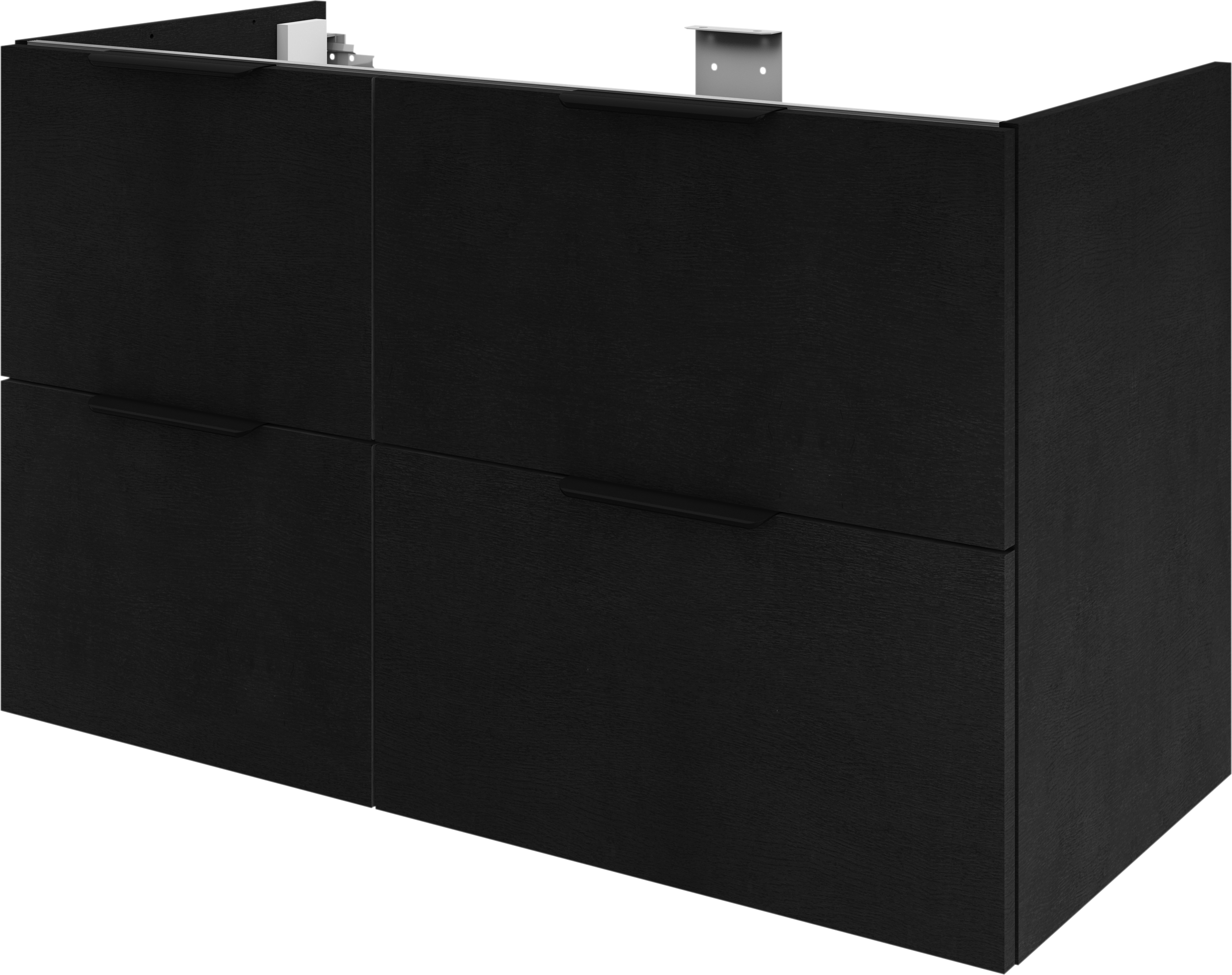 Mueble de baño neo efecto madera negra 105 x 48 cm