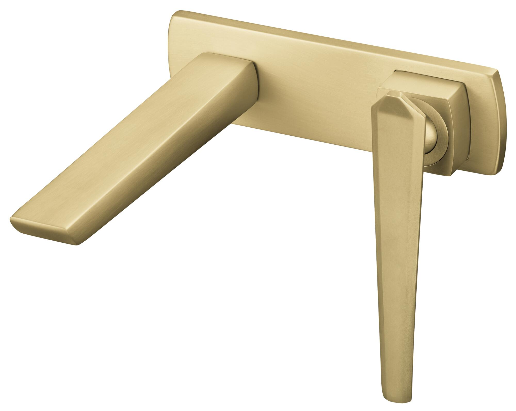 Grifo lavabo empotrado maier ikon oro cepillado