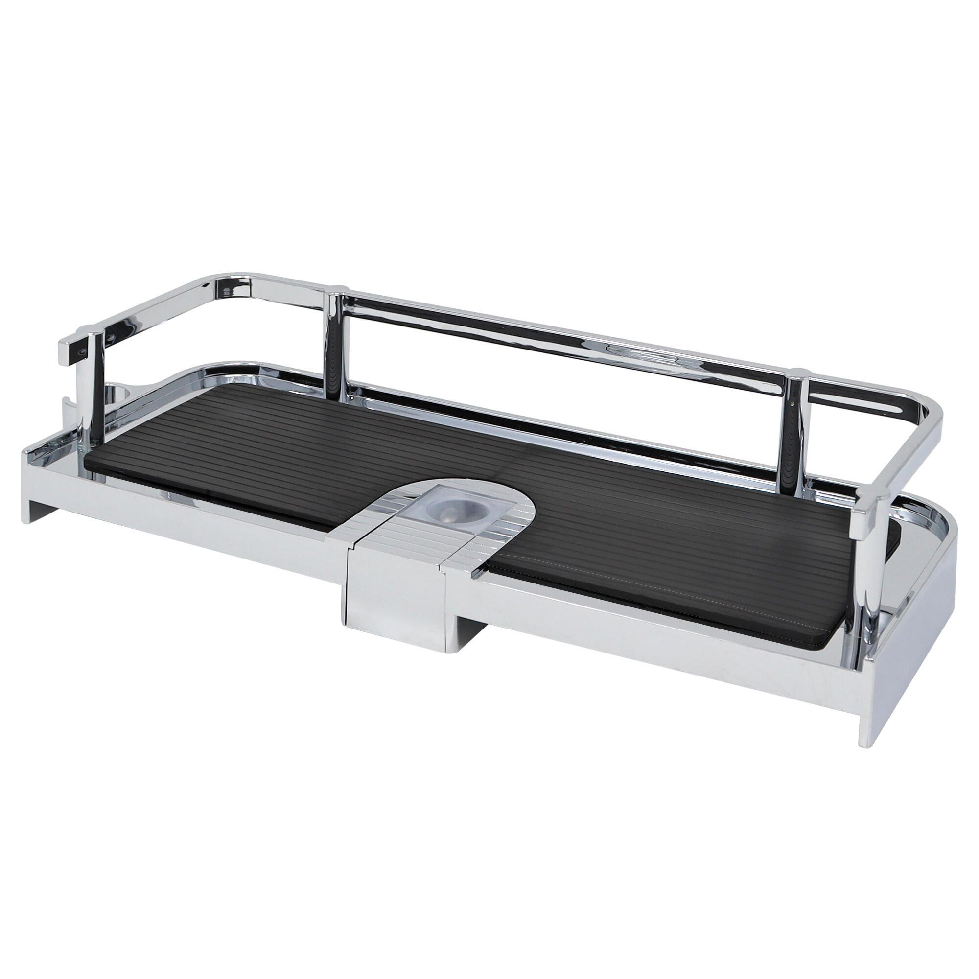 Cesto de duche p/rampa preto/cromado - 8