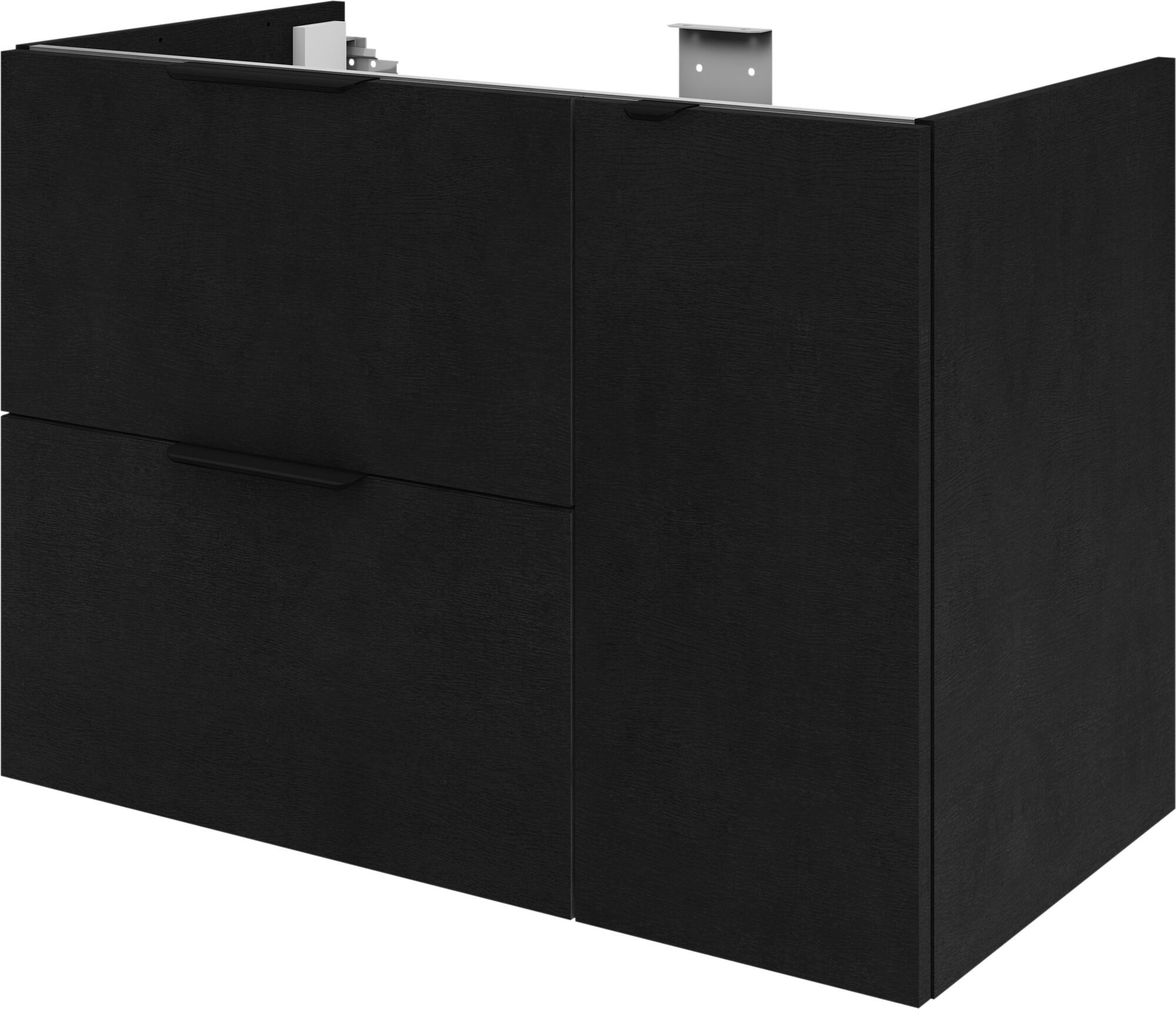 Mueble de baño neo efecto madera negra 90x48 cm