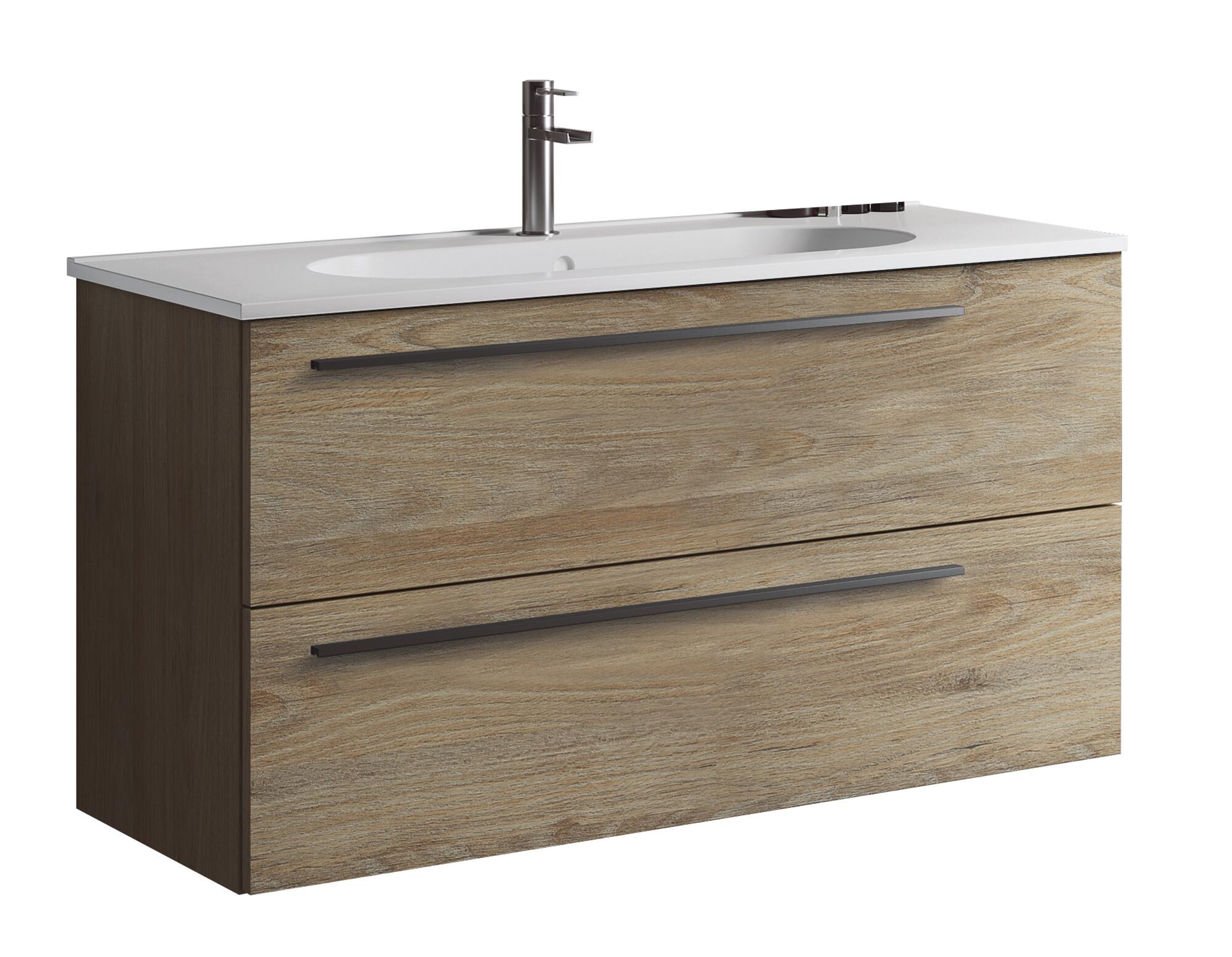 Mueble de baño Mia chapa roble 100x45 cm (lavabo no incluido) - 2
