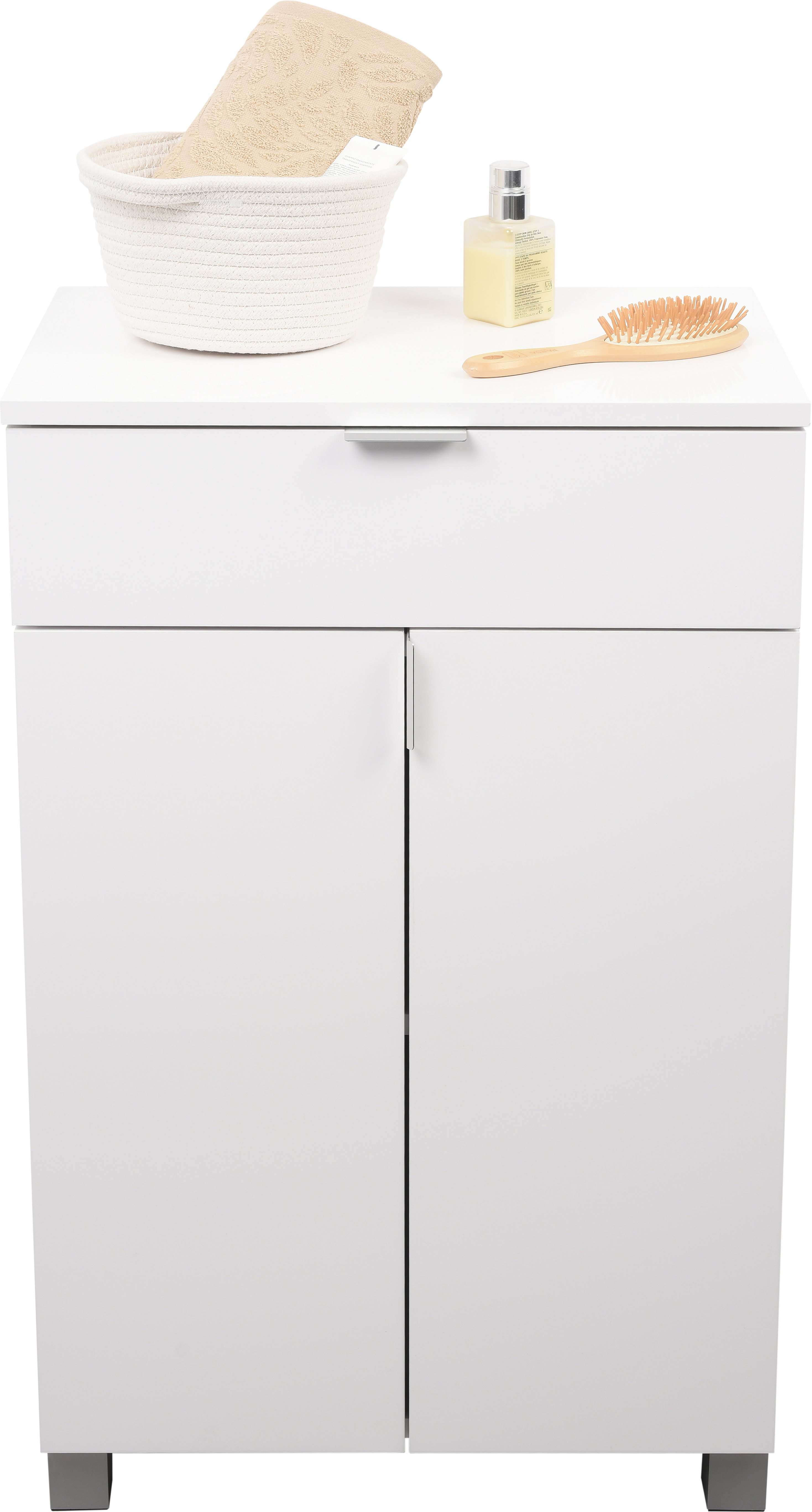 Base a terra Essential SENSEA 1 cassetto 2 ante P 32 x L 50 x H 84 cm bianco laccato truciolare - 2