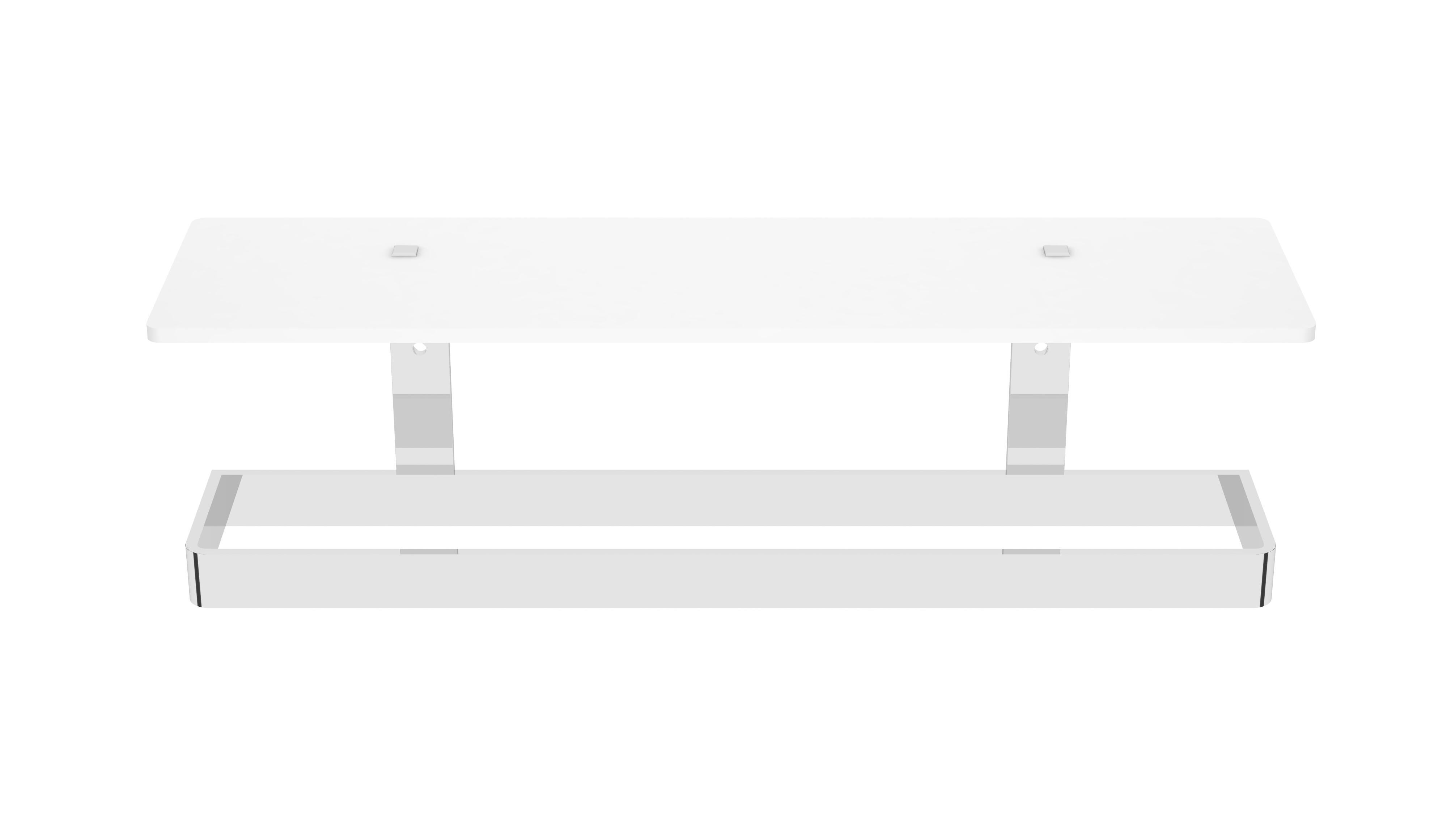 Estante de baño roterdam gris/plata 45x13x12 cm