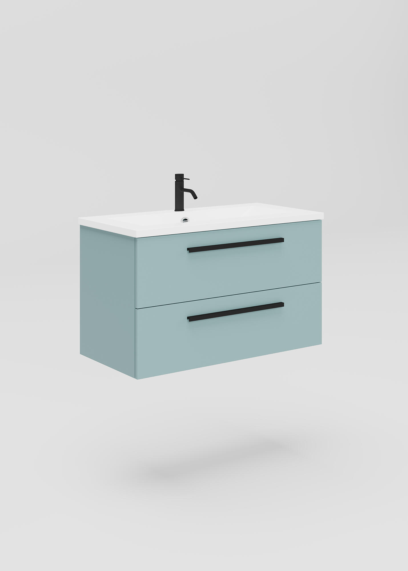 Mueble de baño Madrid verde 60x45 cm (lavabo no incluido) - 2