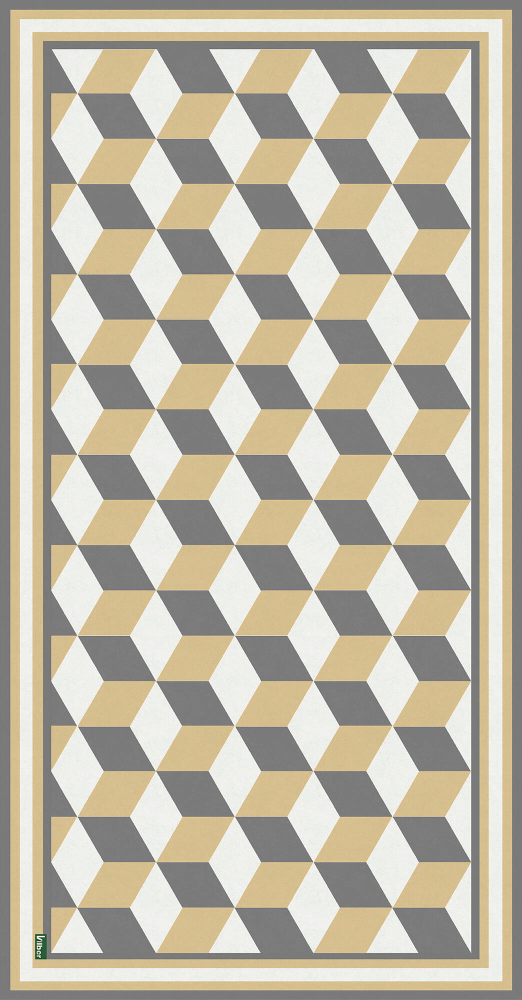 Alfombra de vinilo brescia amarillo 52x100 cm