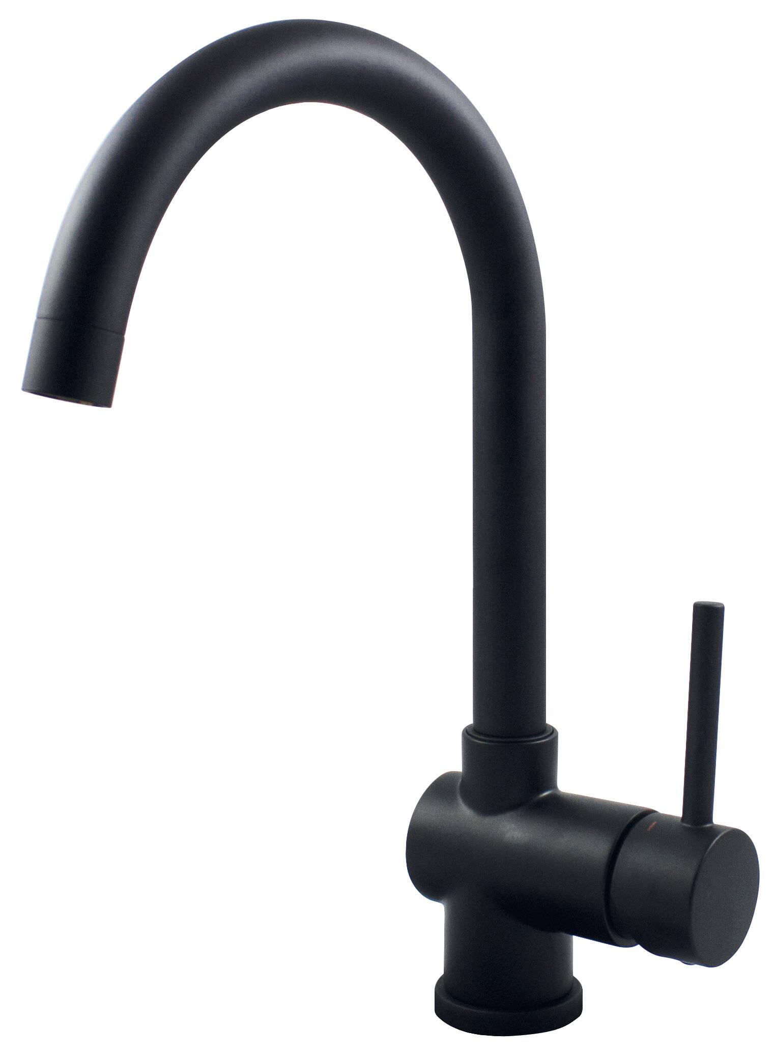 Grifo caño alto luisina rcd73 cromo negro mate