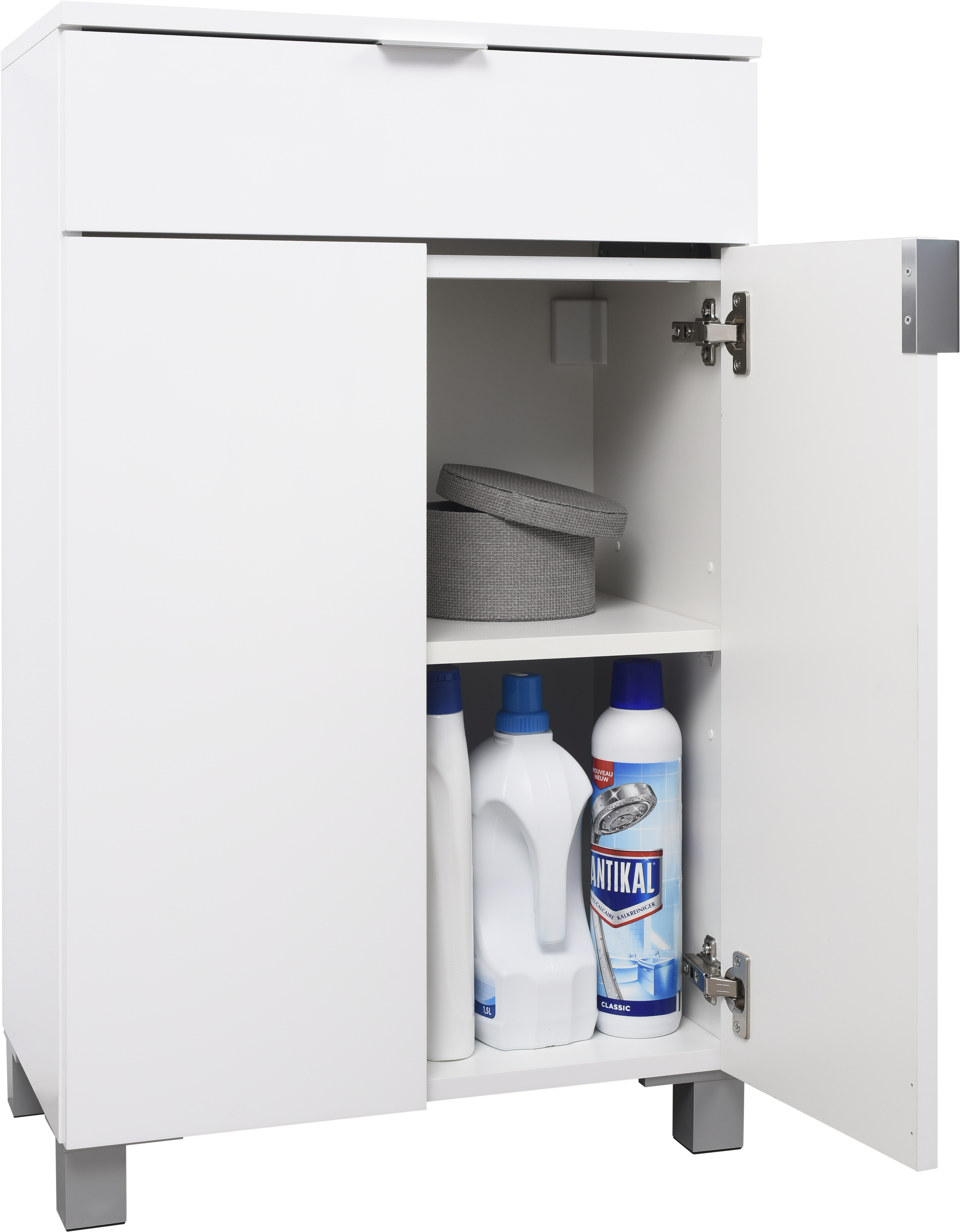Base a terra Essential SENSEA 1 cassetto 2 ante P 32 x L 50 x H 84 cm bianco laccato truciolare - 13