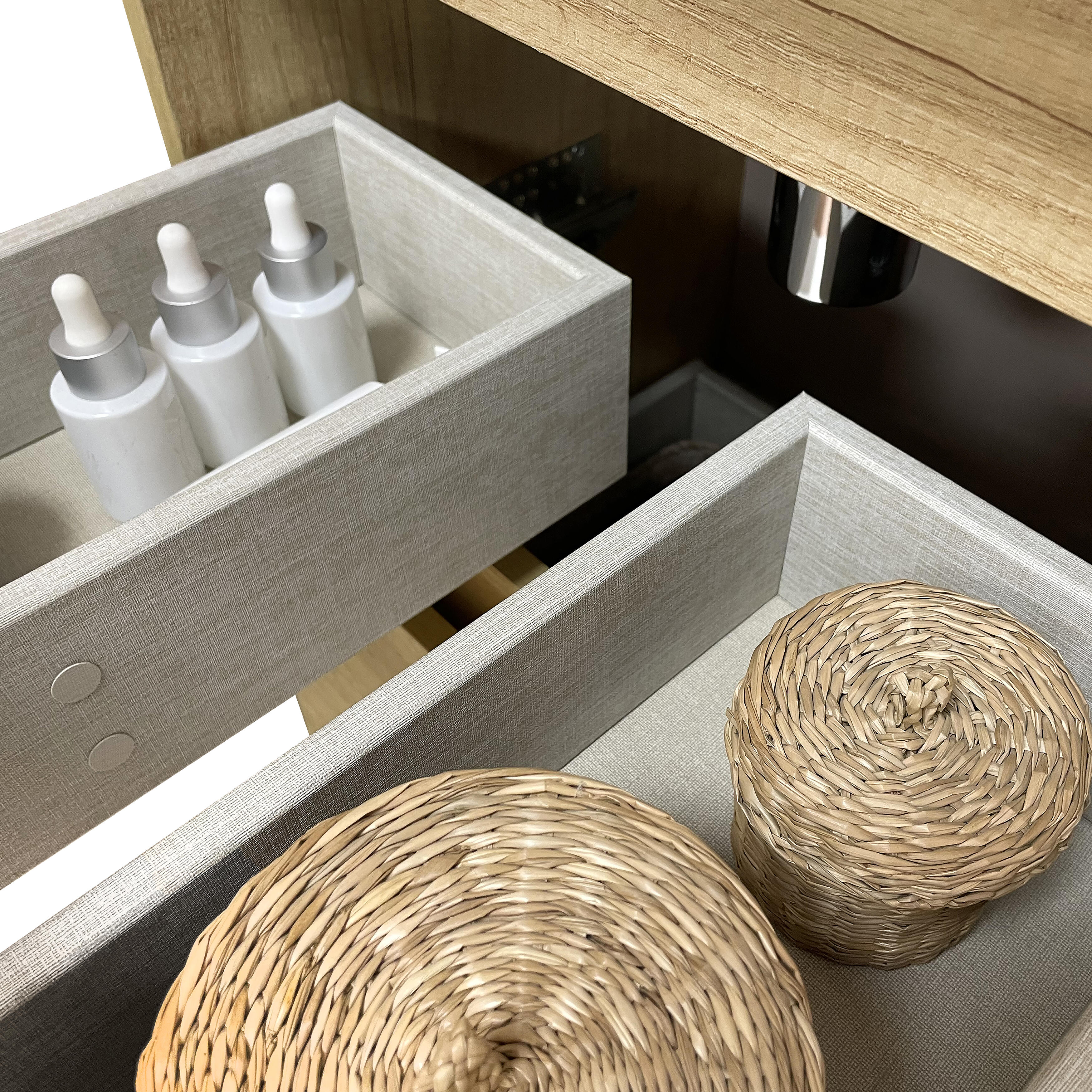 Móvel de casa de banho com lavatório 45x36x60 cm carvalho Espacio M - 4