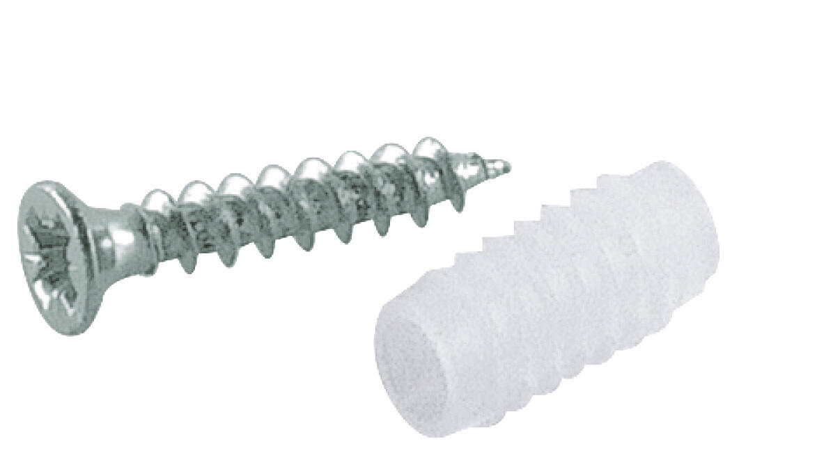 40 manchons à expansion plastique D. 5 mm x L. 9 mm avec vis de fixation HETTICH - 3