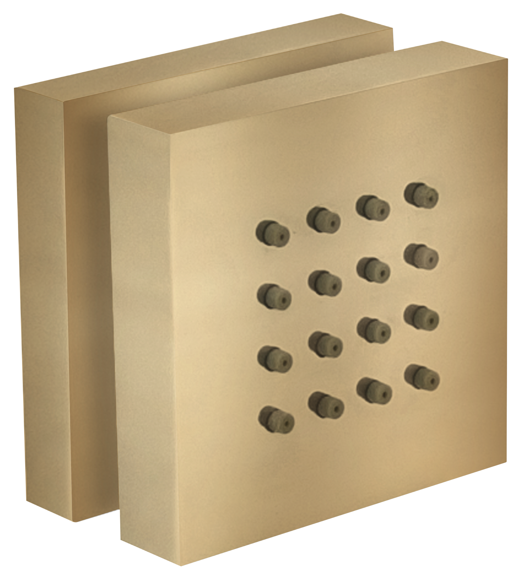 Jet lateral orientable cuadrado maier 65 x 65 mm oro brillo