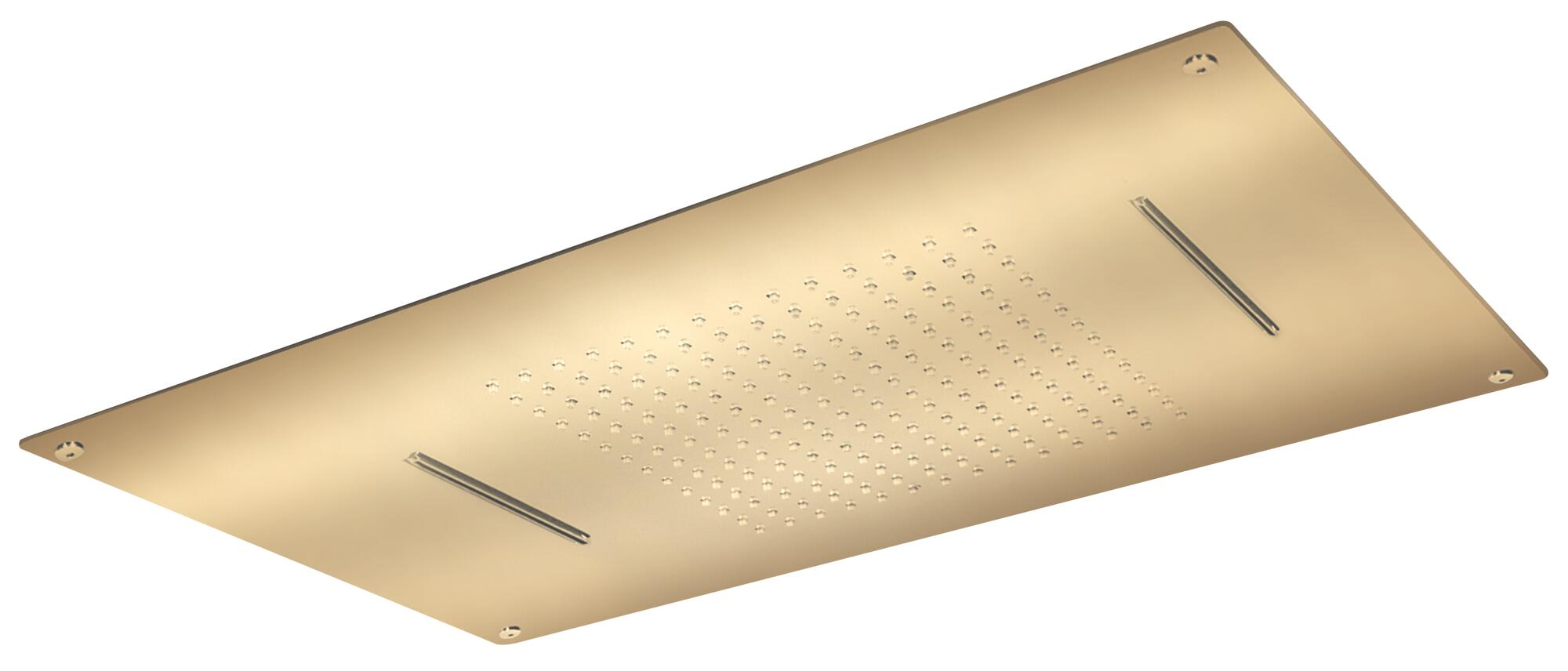 Rociador de ducha hydroterapia maier 2 funciones 70x40 cm oro brillo