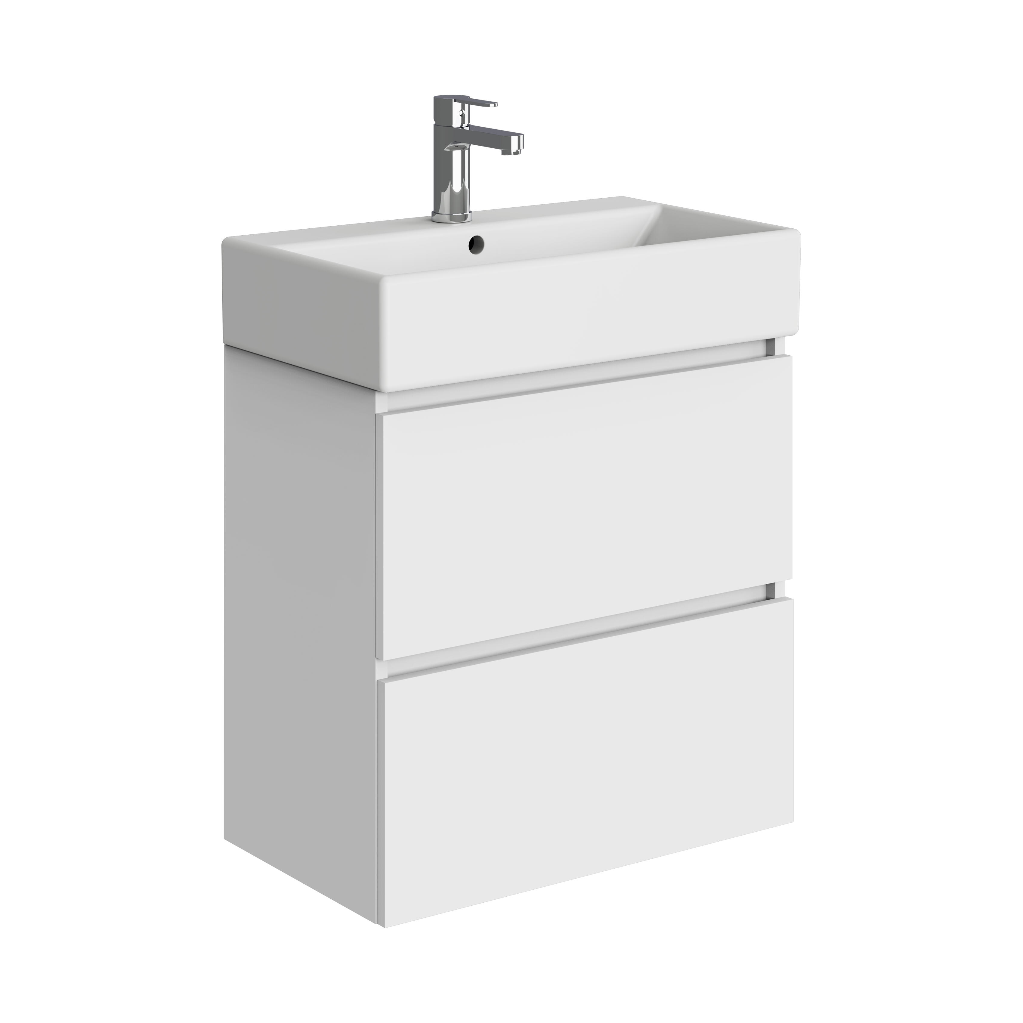 Mueble de baño con lavabo  Espacio L blanco mate 60x35 cm - 2